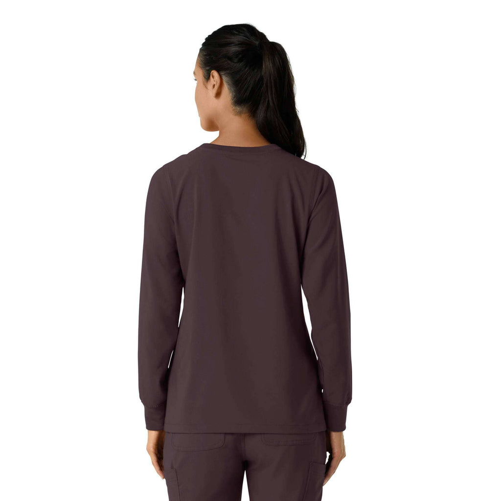 Women's force cross-flex  crew neck long sleeve scrub top