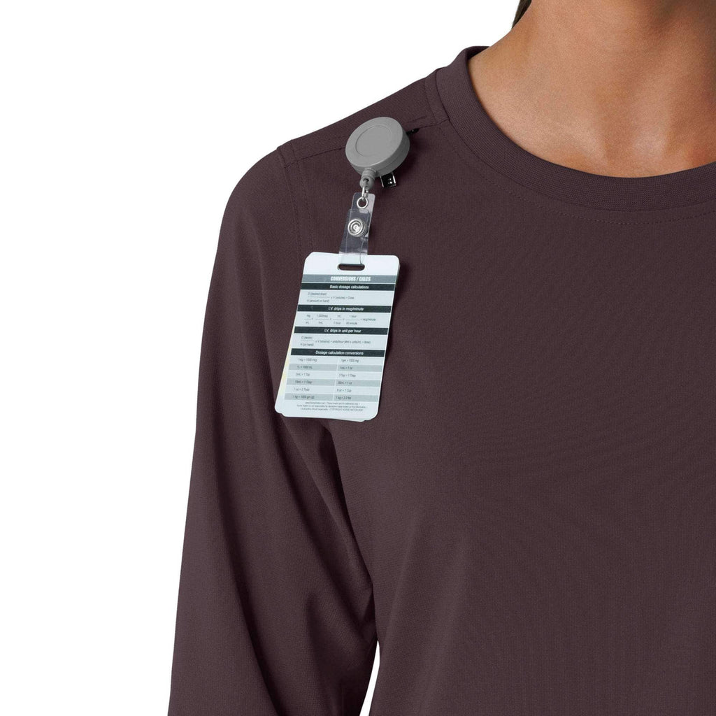 Women's force cross-flex  crew neck long sleeve scrub top