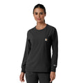 Women's force cross-flex  crew neck long sleeve scrub top