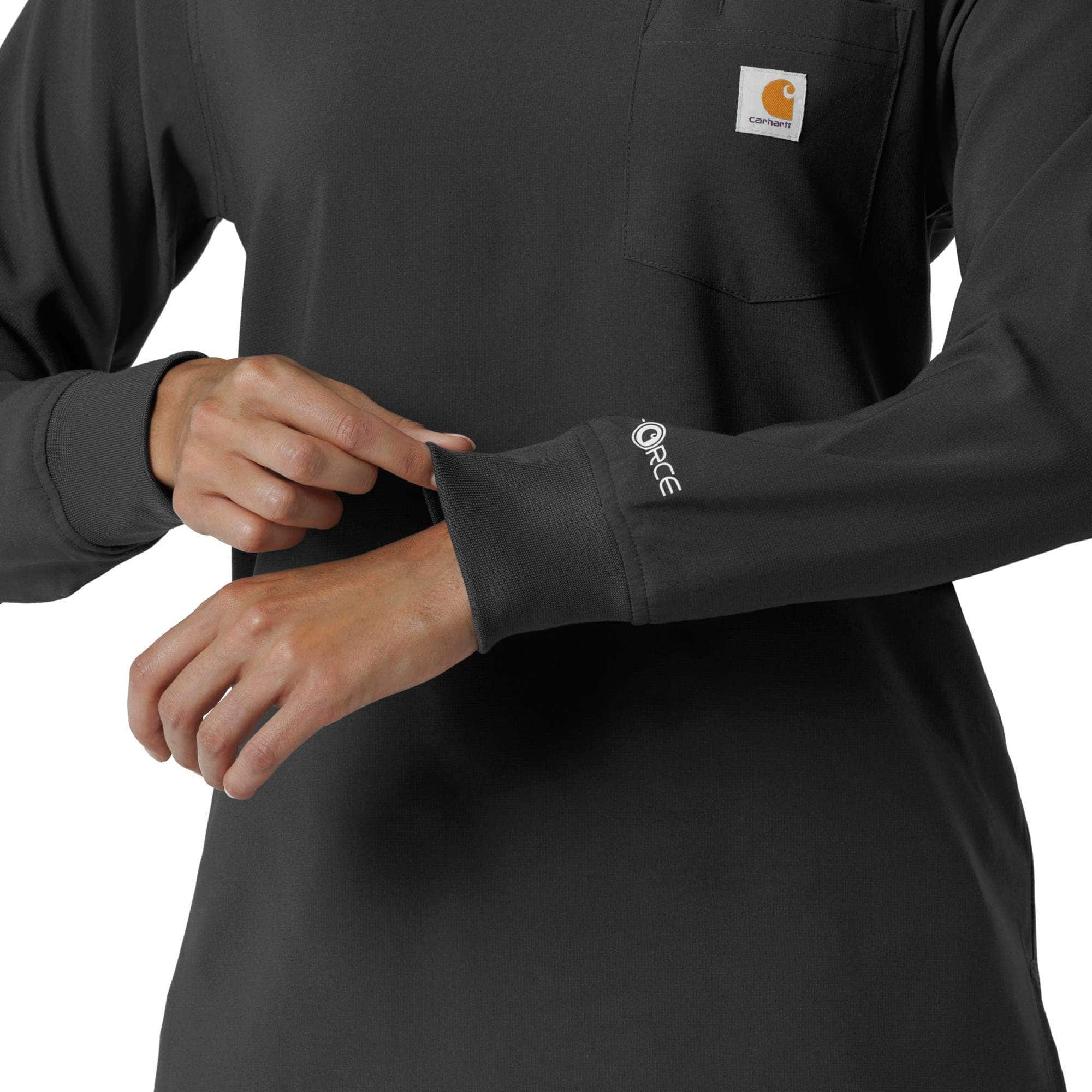 Women's force cross-flex  crew neck long sleeve scrub top