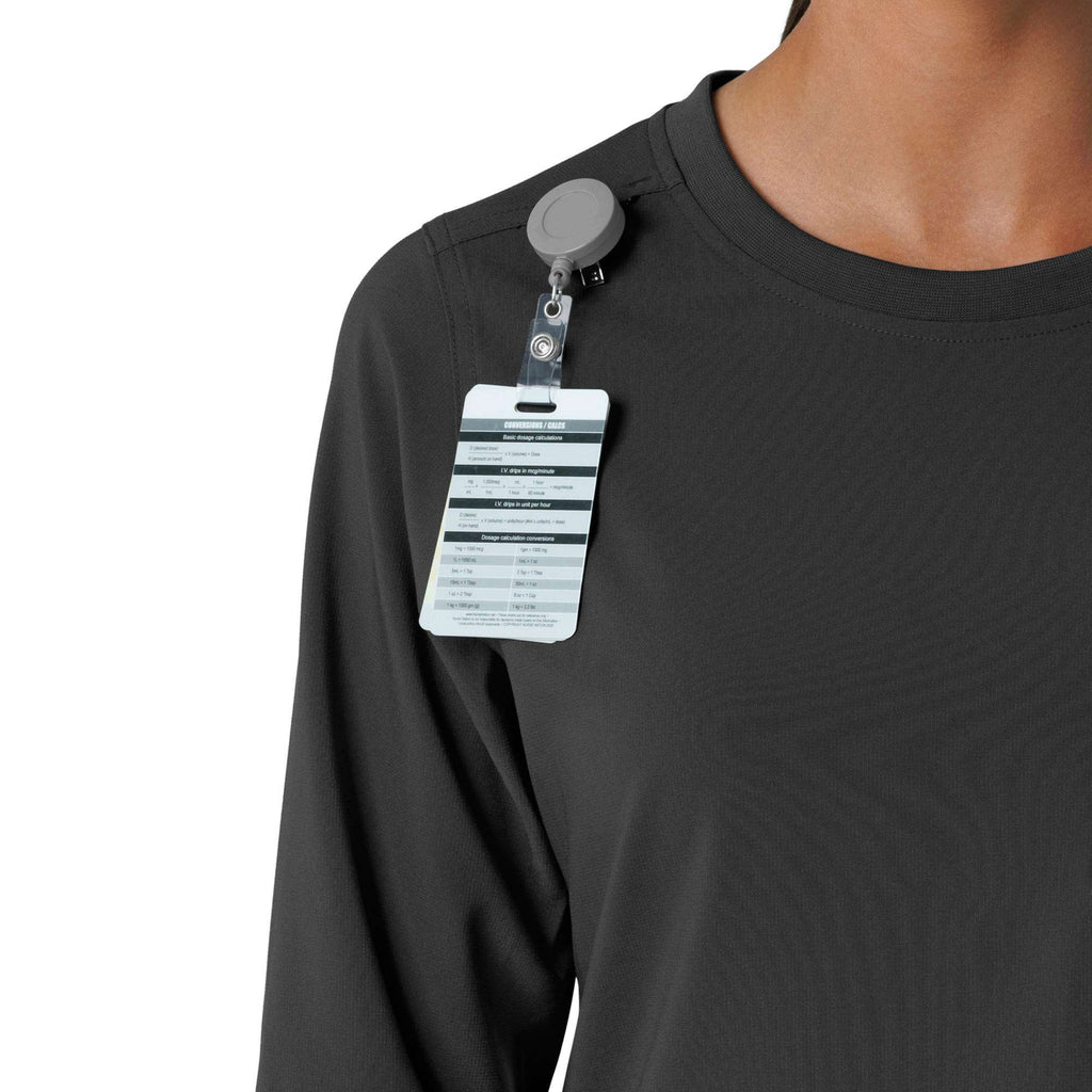 Women's force cross-flex  crew neck long sleeve scrub top