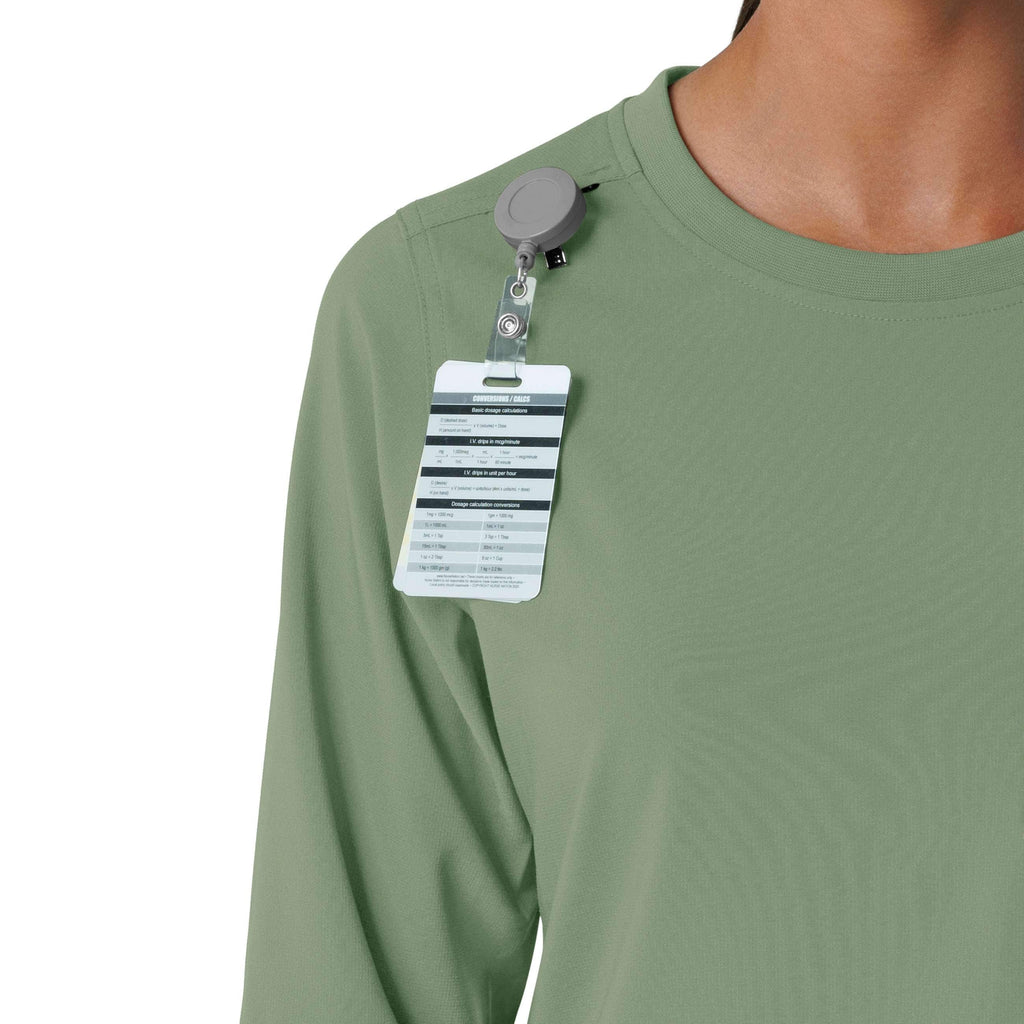 Women's force cross-flex  crew neck long sleeve scrub top