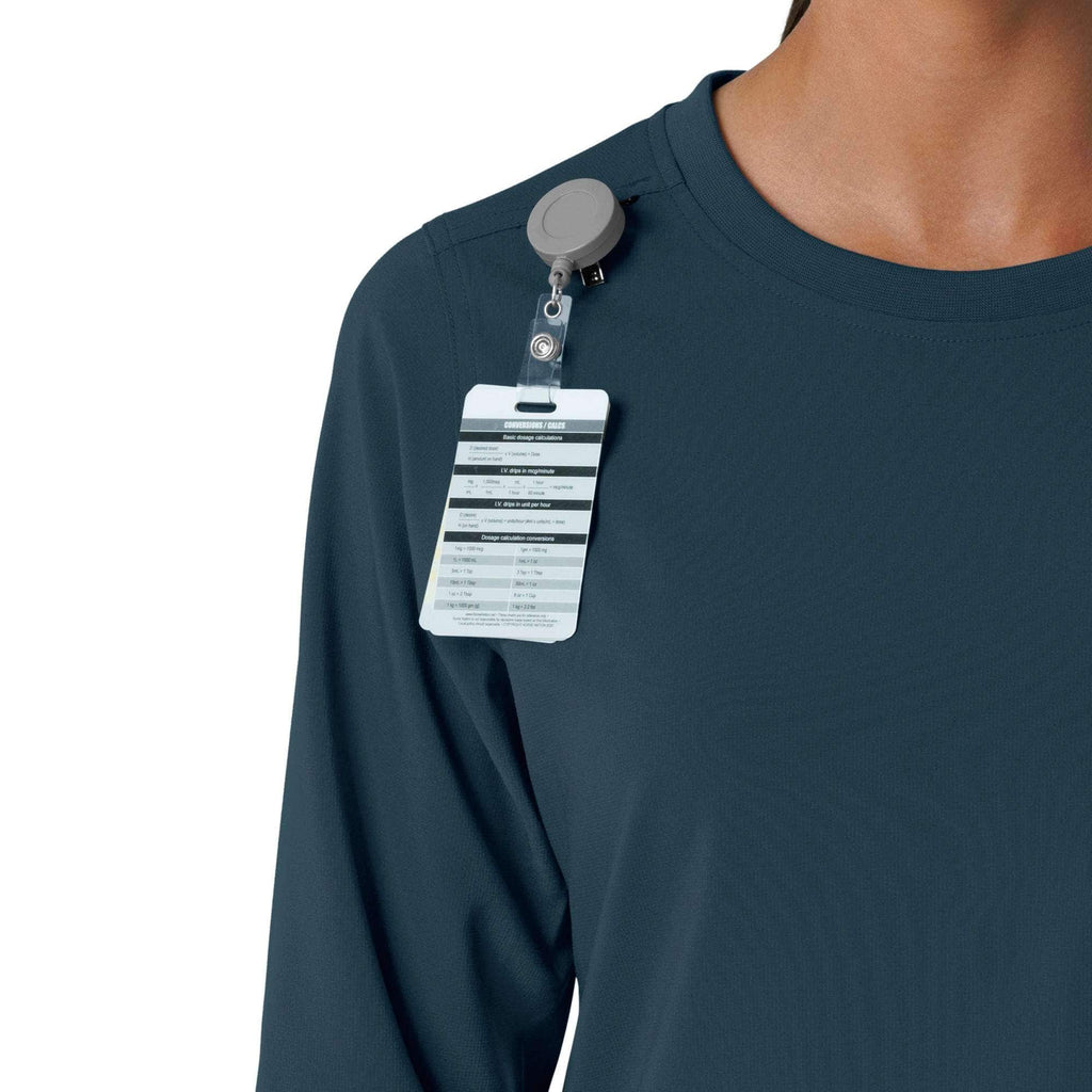 Women's force cross-flex  crew neck long sleeve scrub top