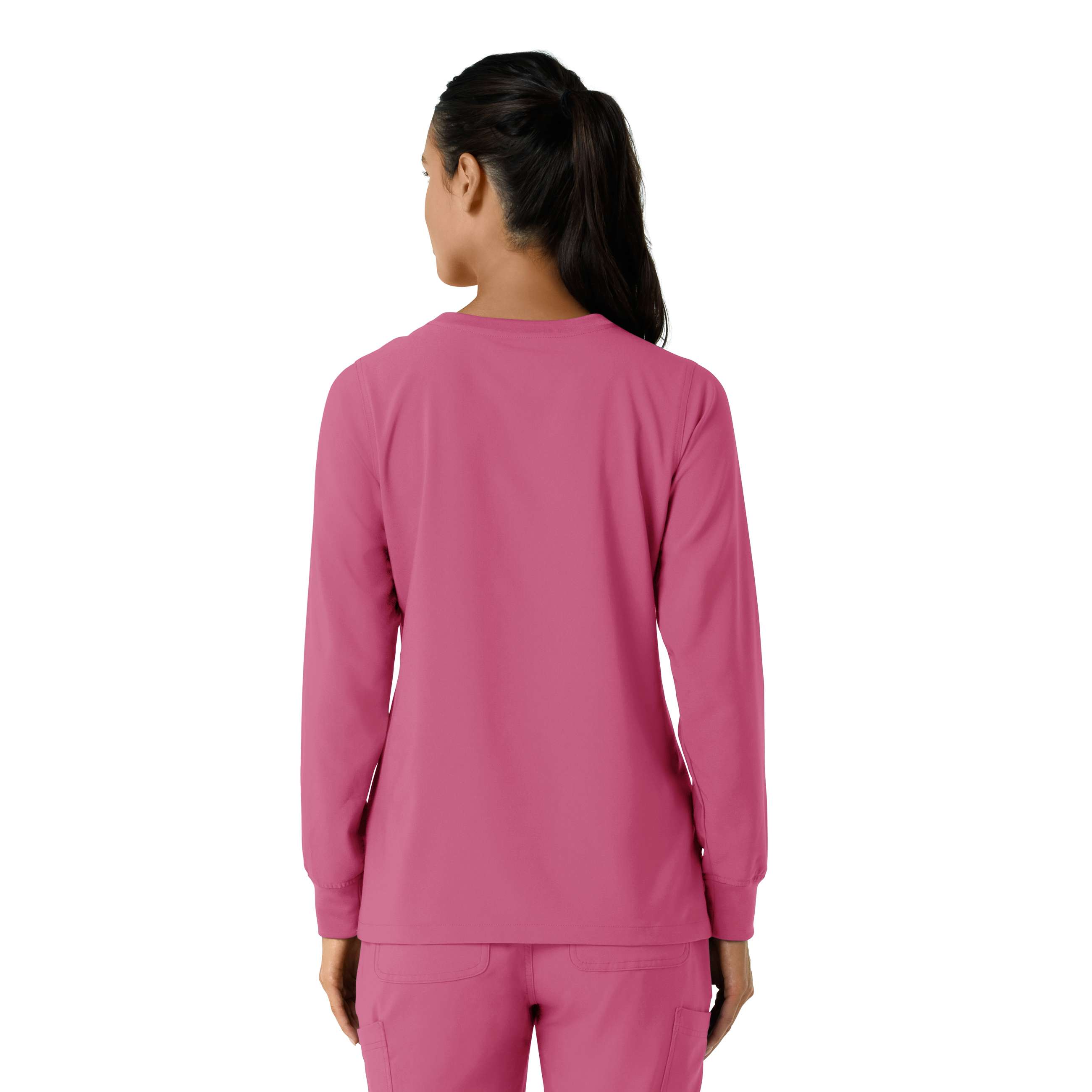 Women's force cross-flex  crew neck long sleeve scrub top