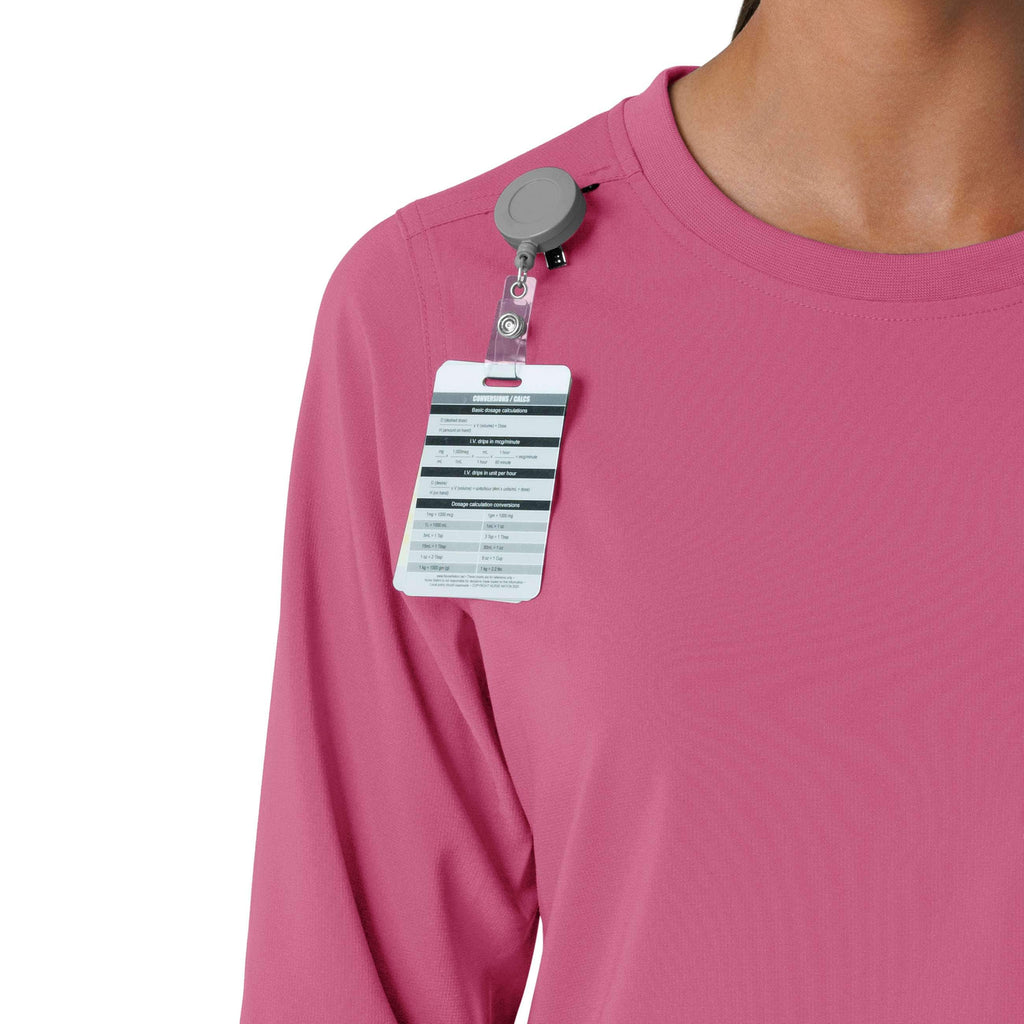Women's force cross-flex  crew neck long sleeve scrub top