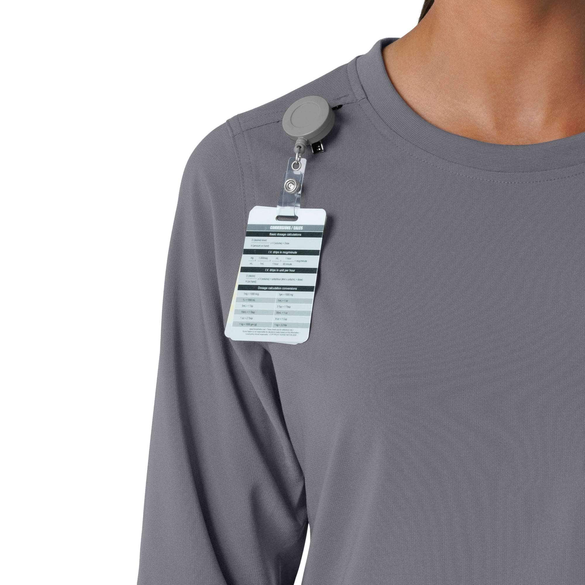 Women's force cross-flex  crew neck long sleeve scrub top