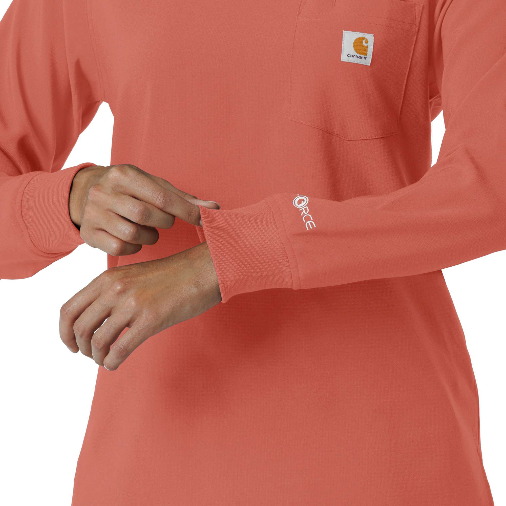 Women's force cross-flex  crew neck long sleeve scrub top