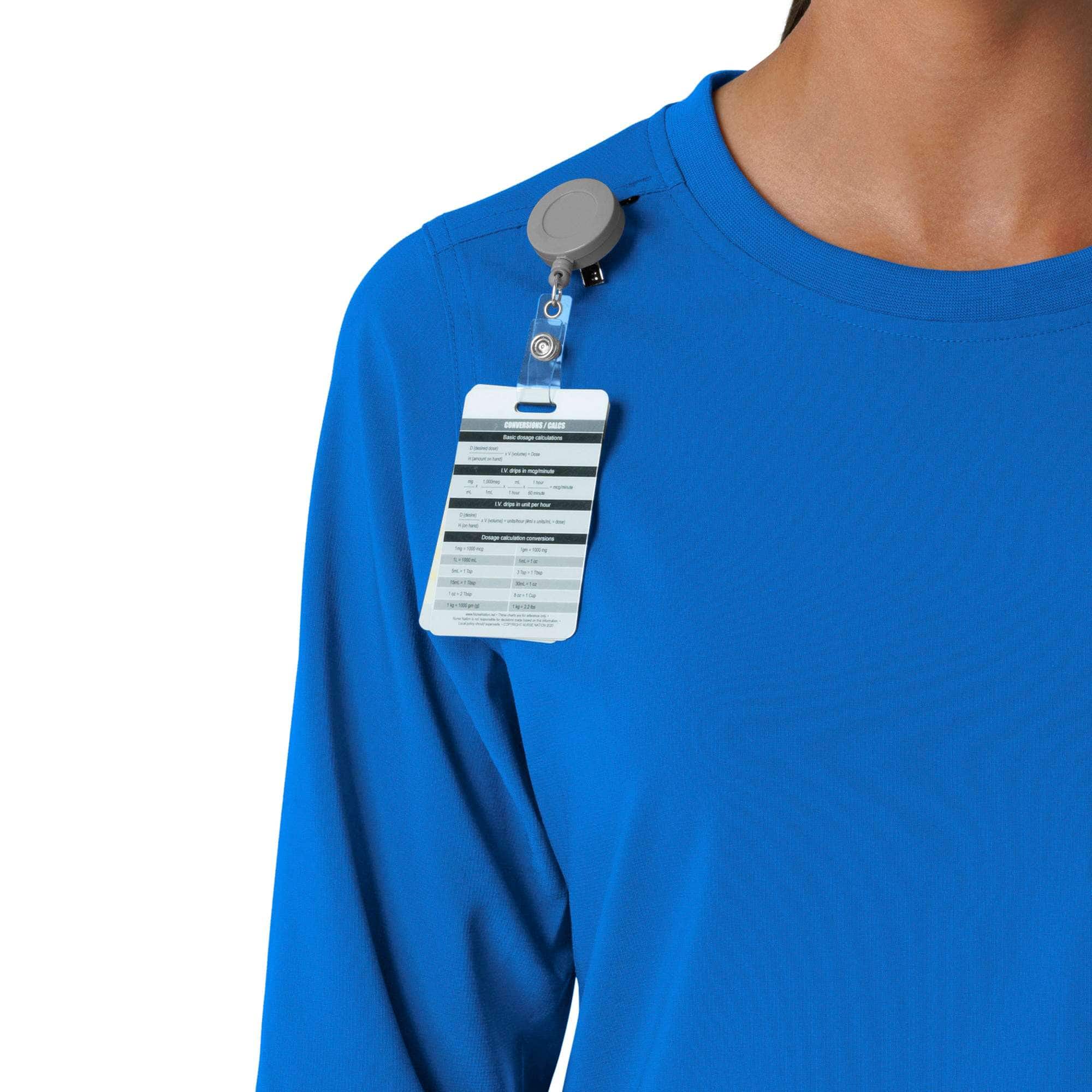 Women's force cross-flex  crew neck long sleeve scrub top