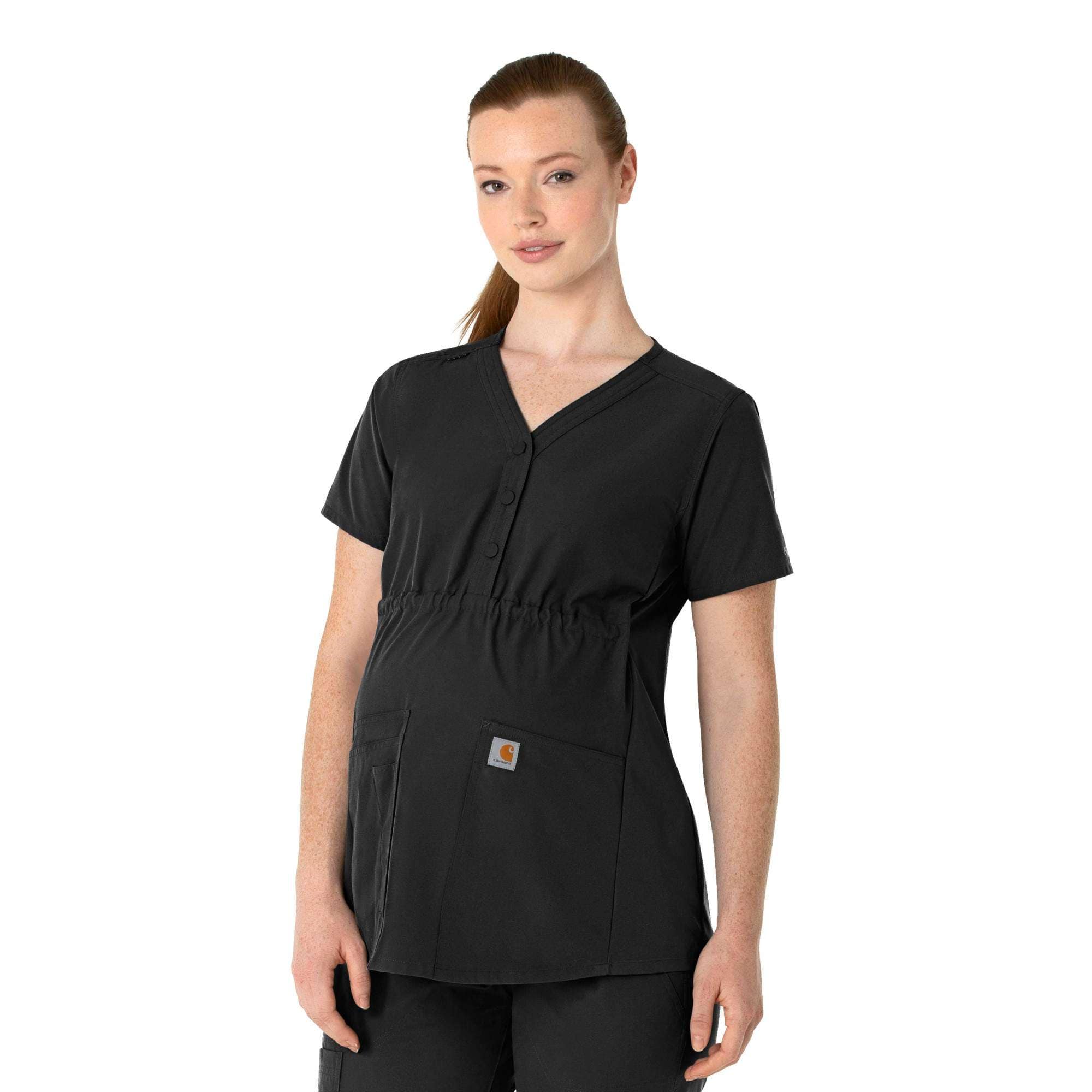 Women's force essentials henley maternity scrub top