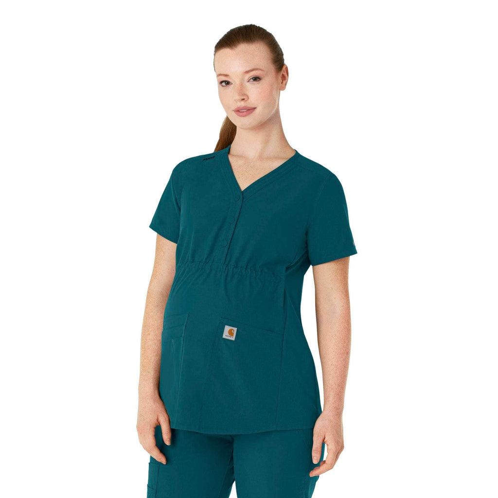 Women's force essentials henley maternity scrub top
