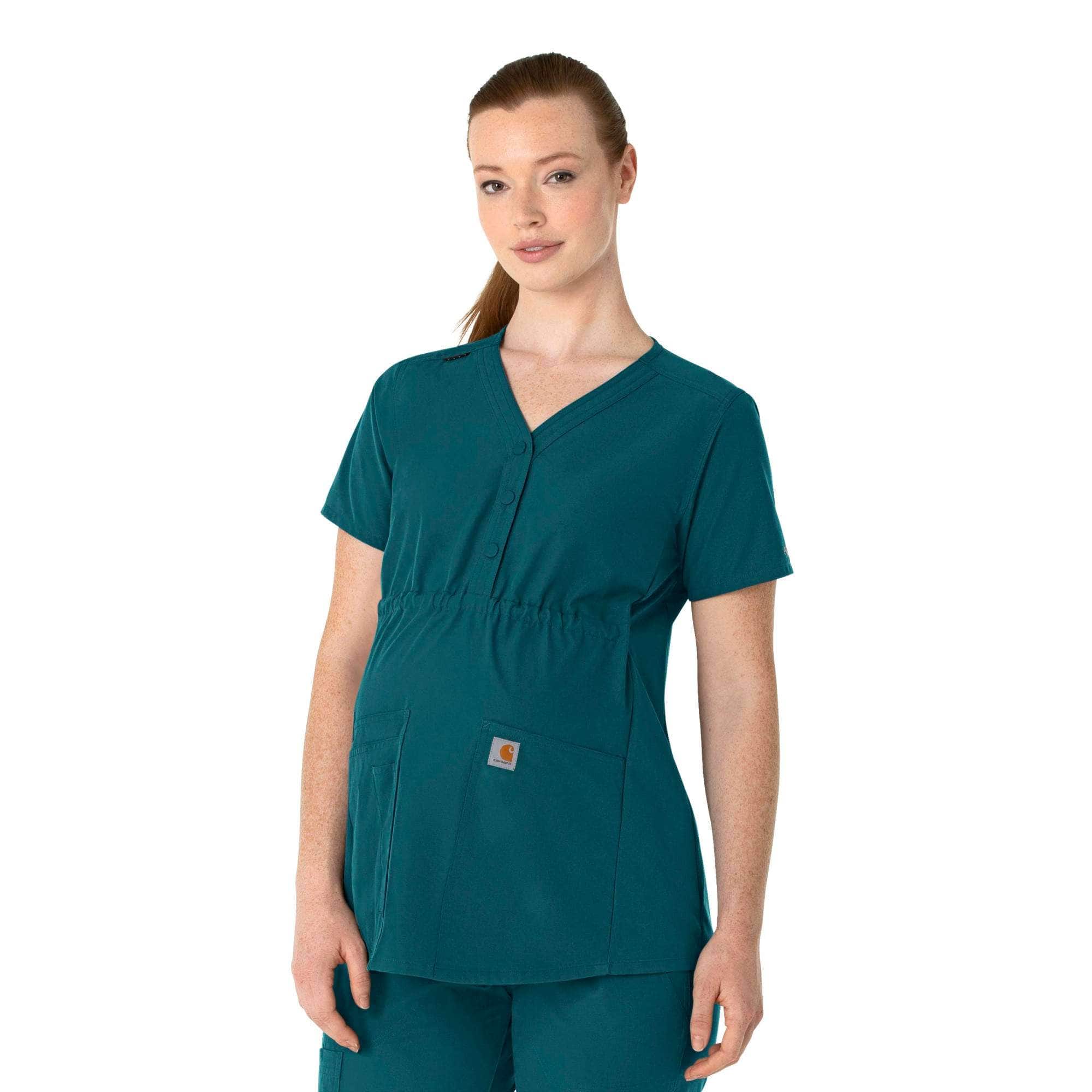 Women's force essentials henley maternity scrub top