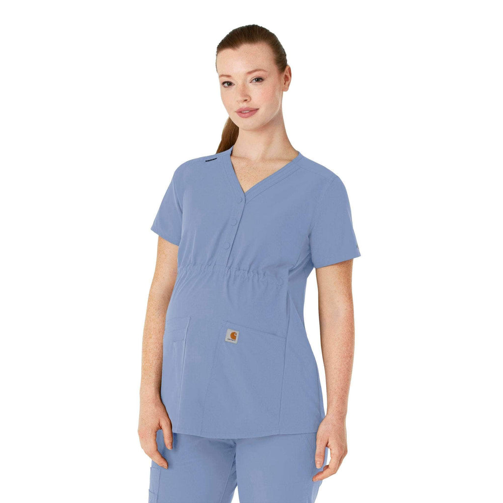 Women's force essentials henley maternity scrub top