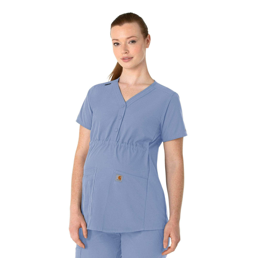 Women's force essentials henley maternity scrub top