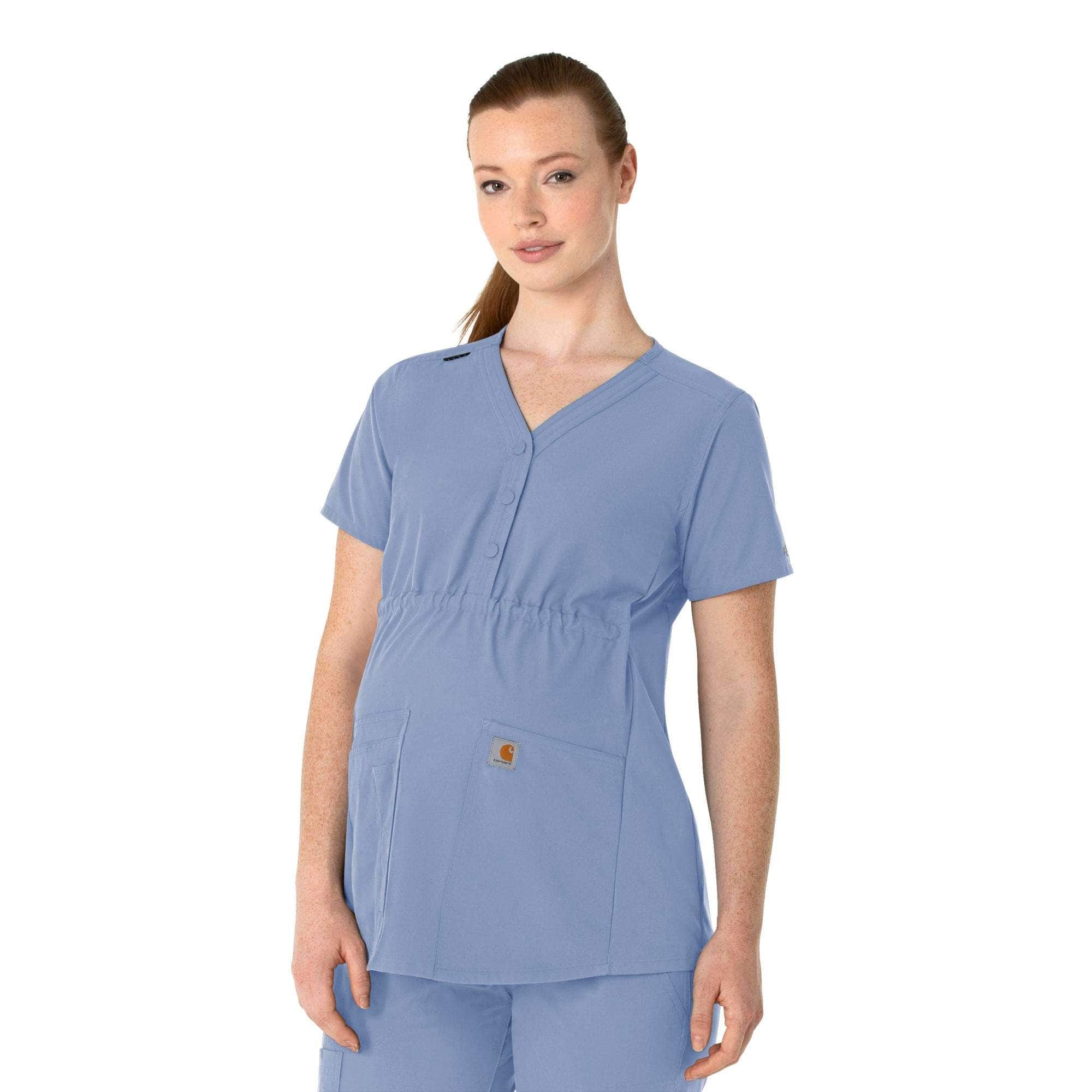 Women's force essentials henley maternity scrub top