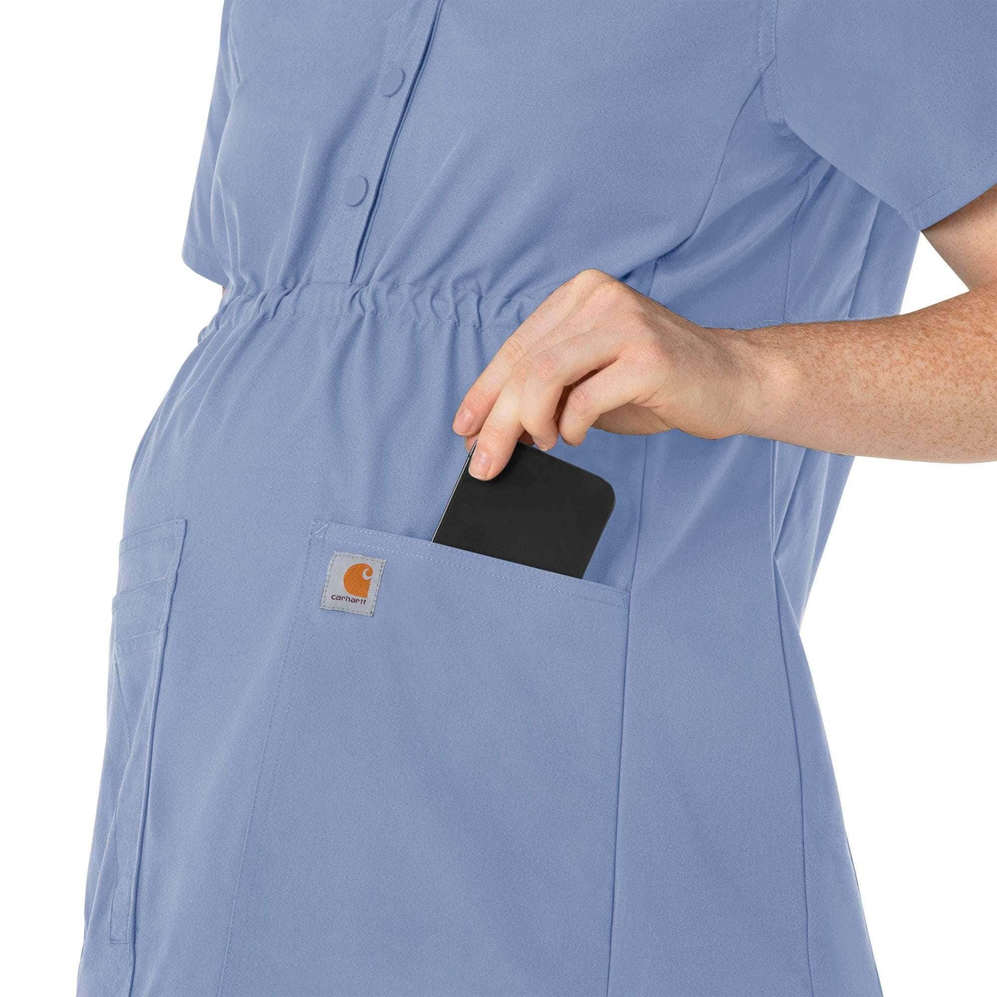 Women's force essentials henley maternity scrub top