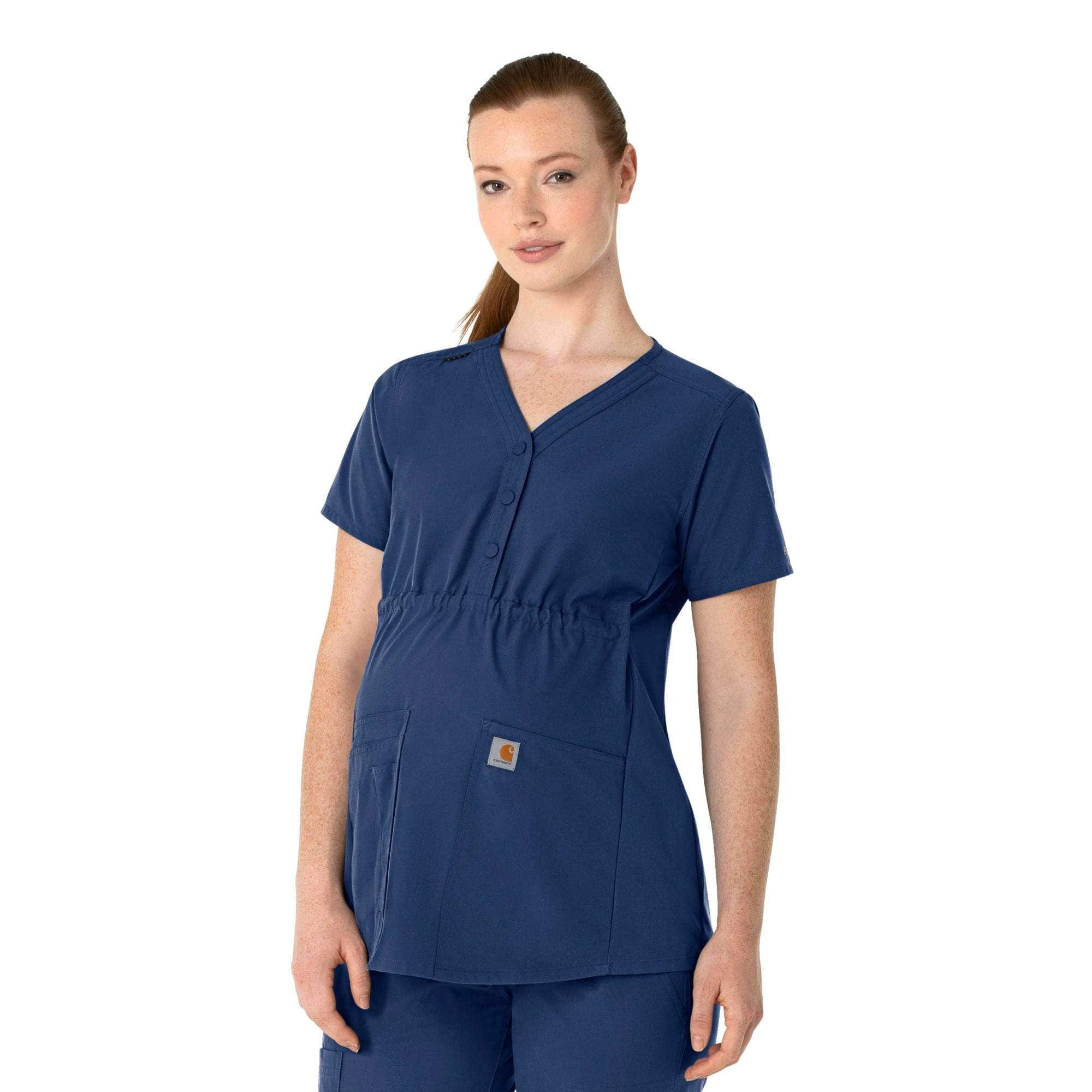 Women's force essentials henley maternity scrub top