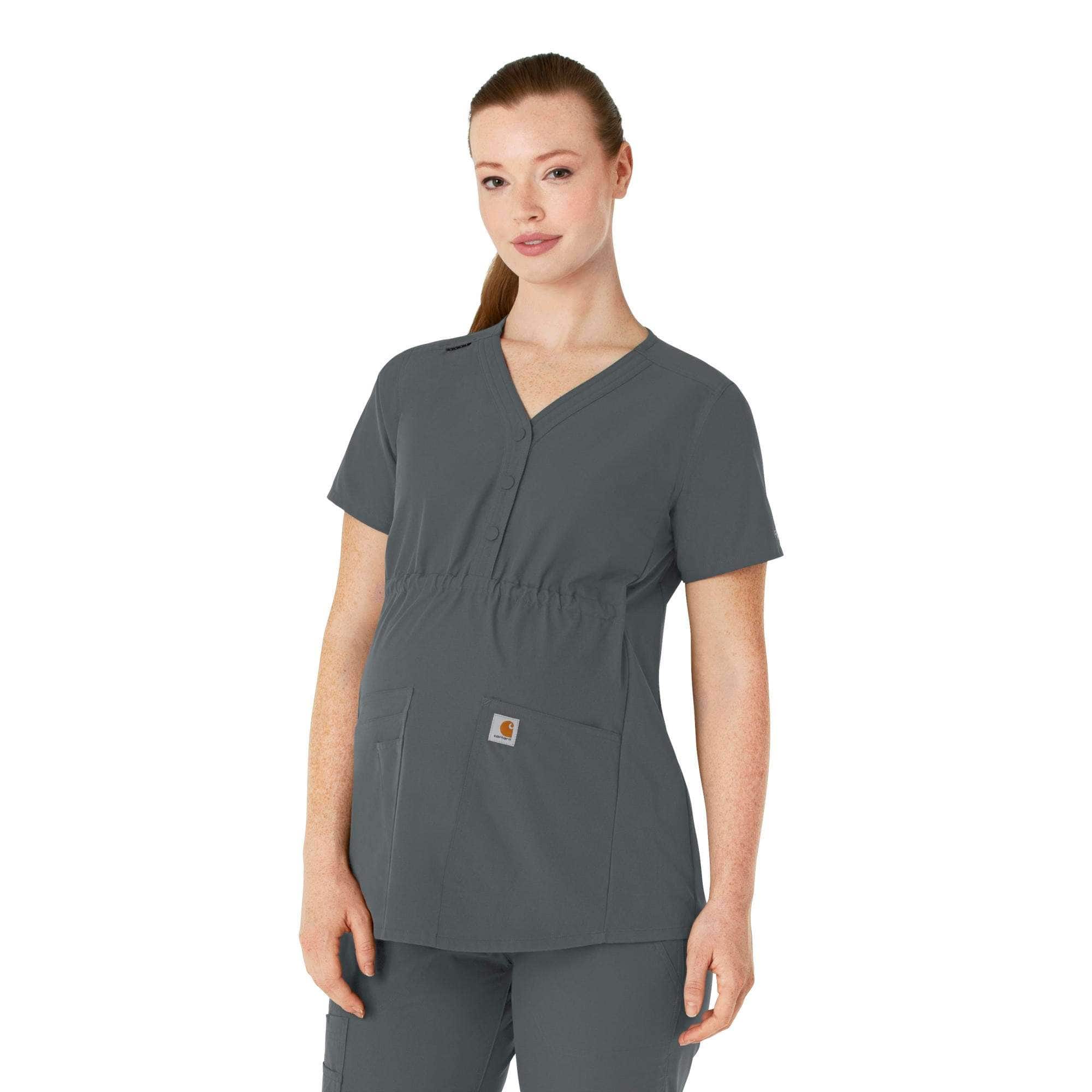 Women's force essentials henley maternity scrub top