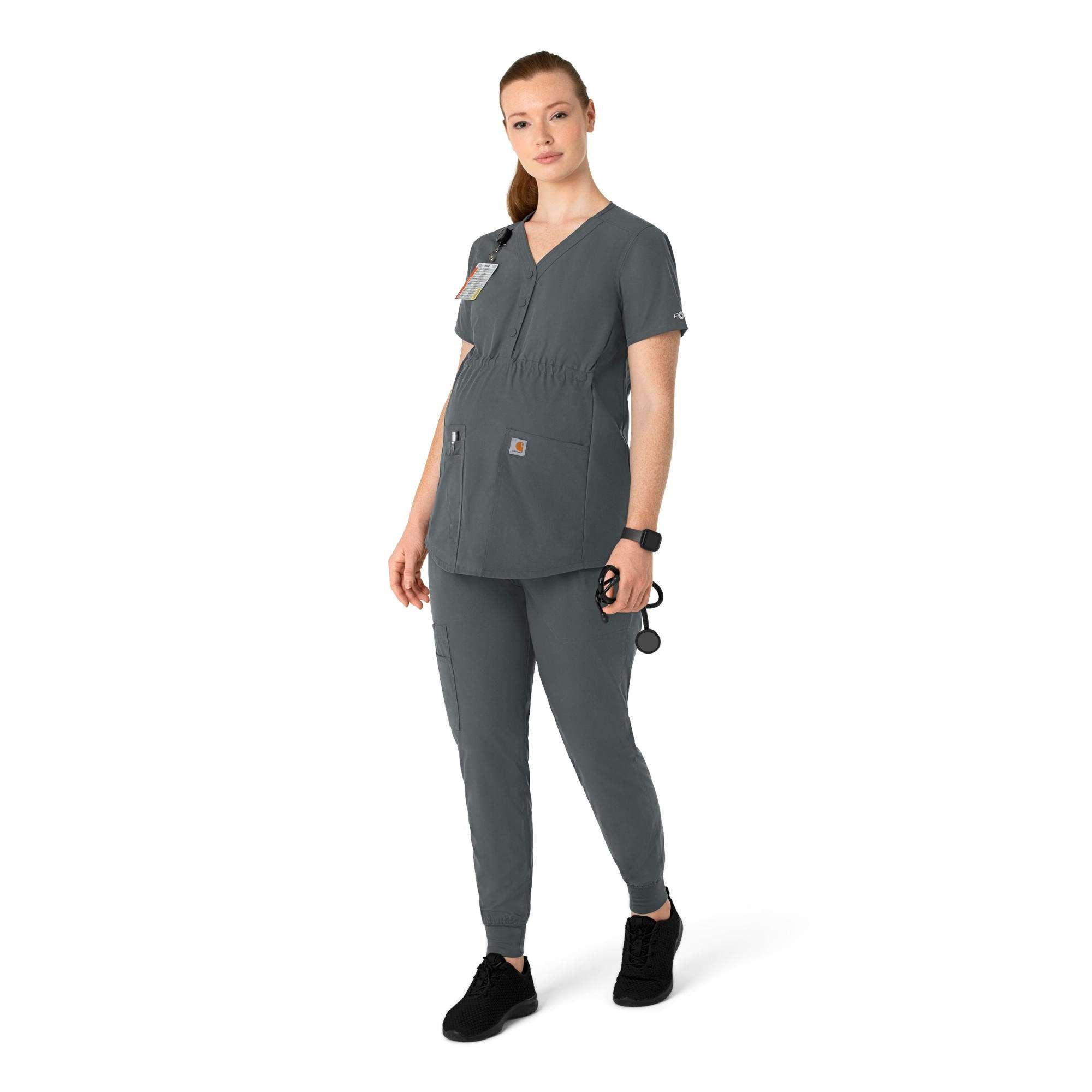 Women's force essentials henley maternity scrub top