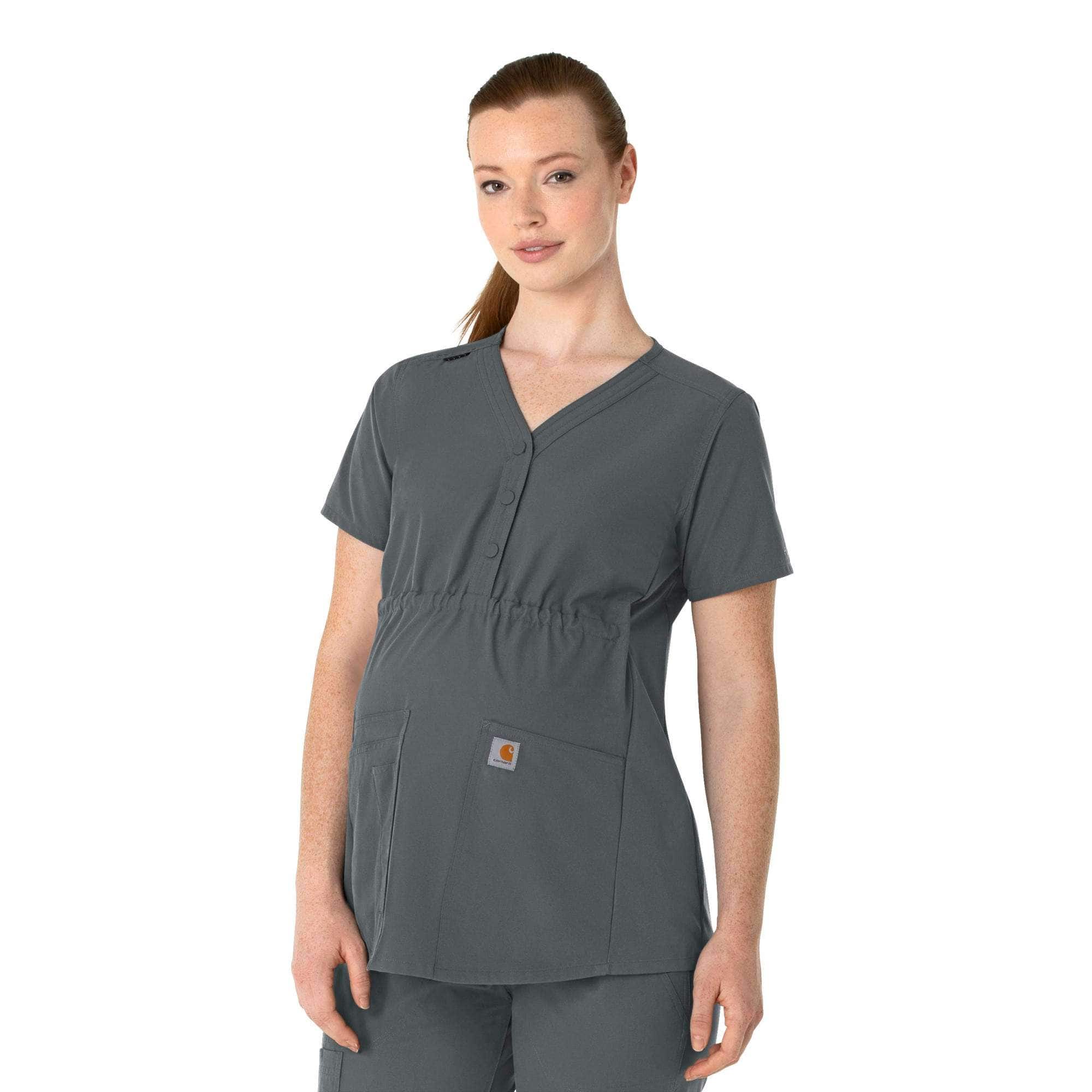 Women's force essentials henley maternity scrub top