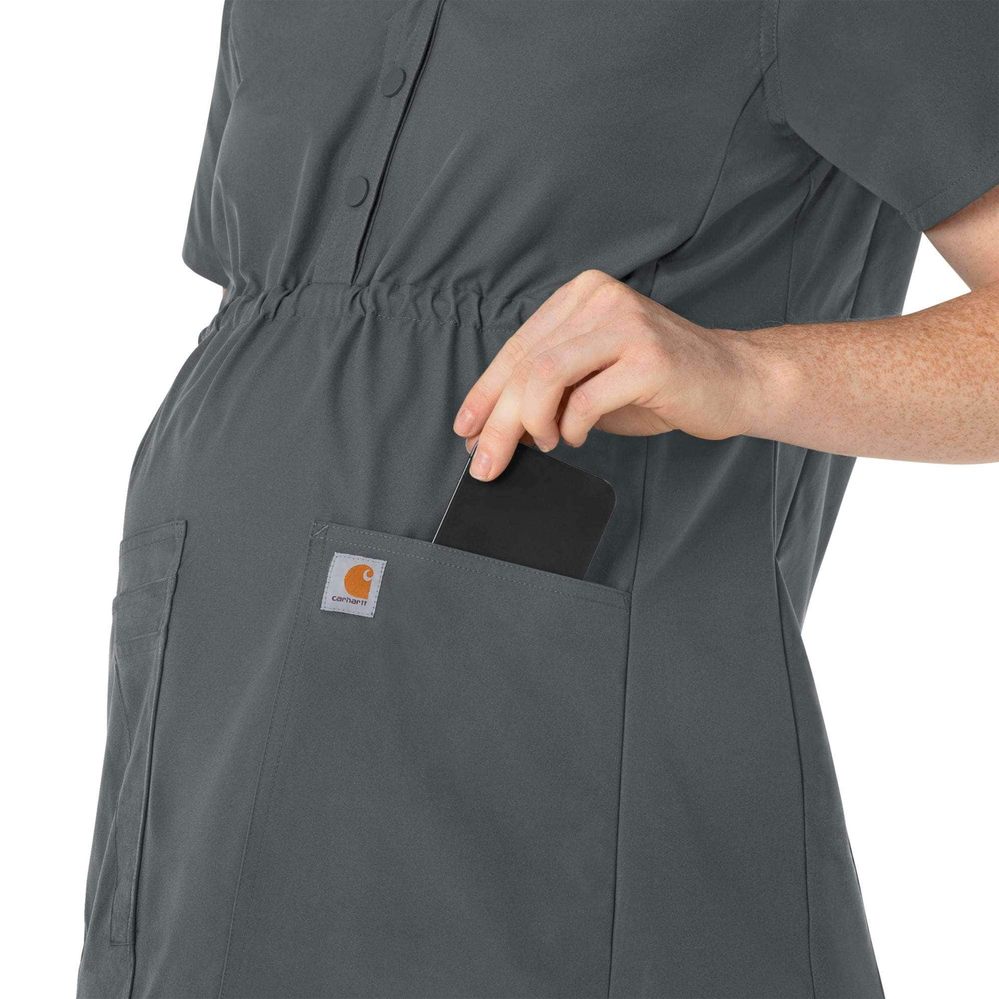 Women's force essentials henley maternity scrub top