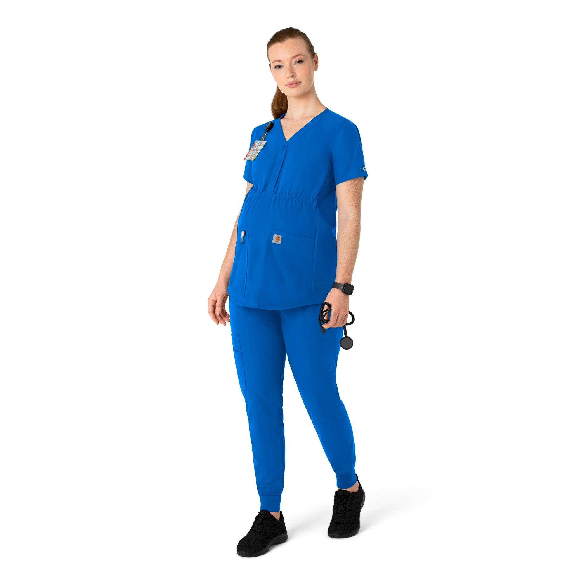 Women's force essentials henley maternity scrub top