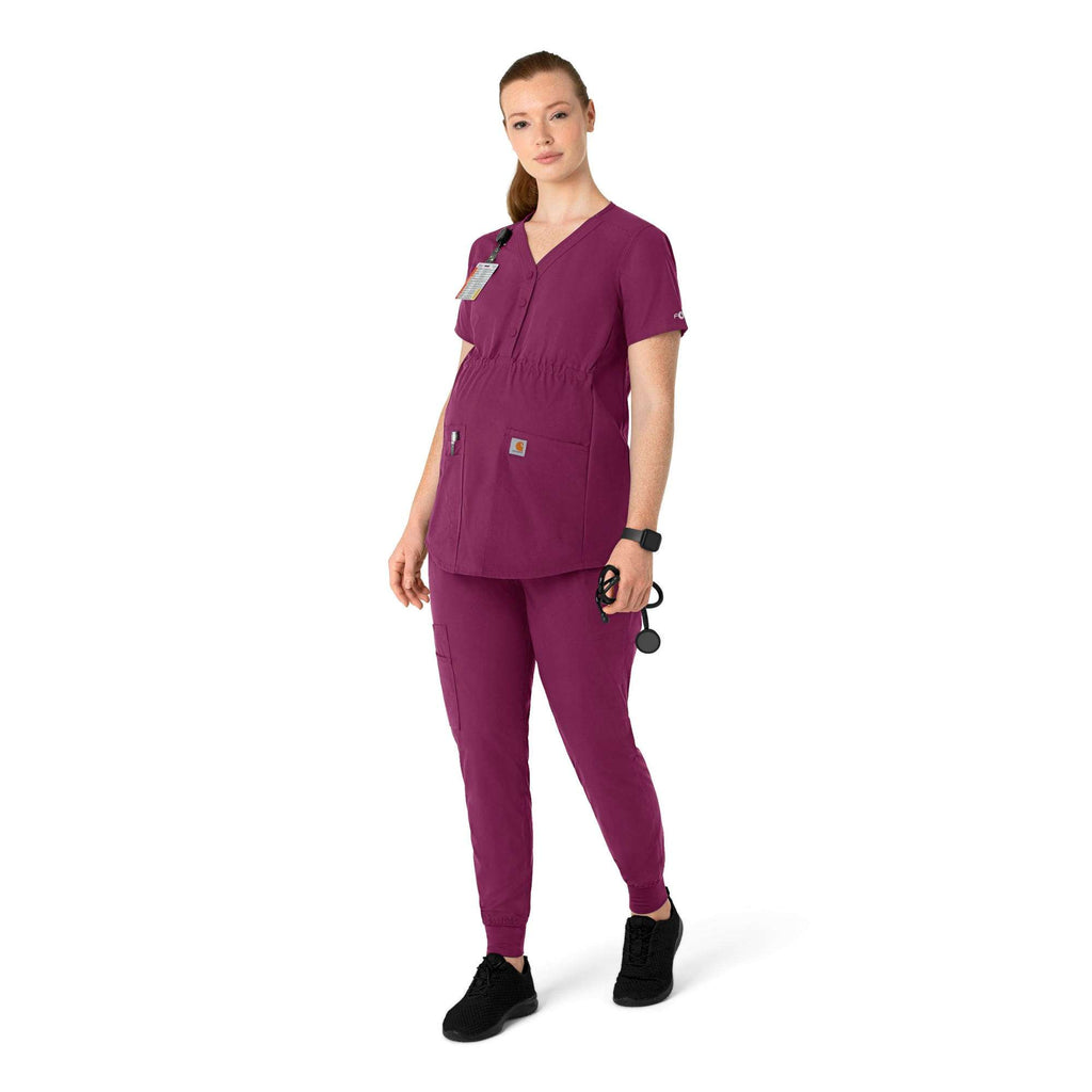 Women's force essentials henley maternity scrub top