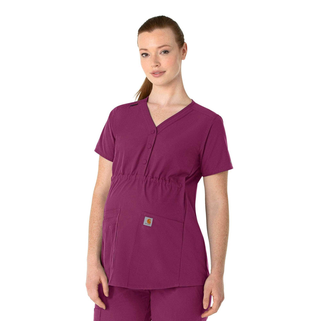 Women's force essentials henley maternity scrub top