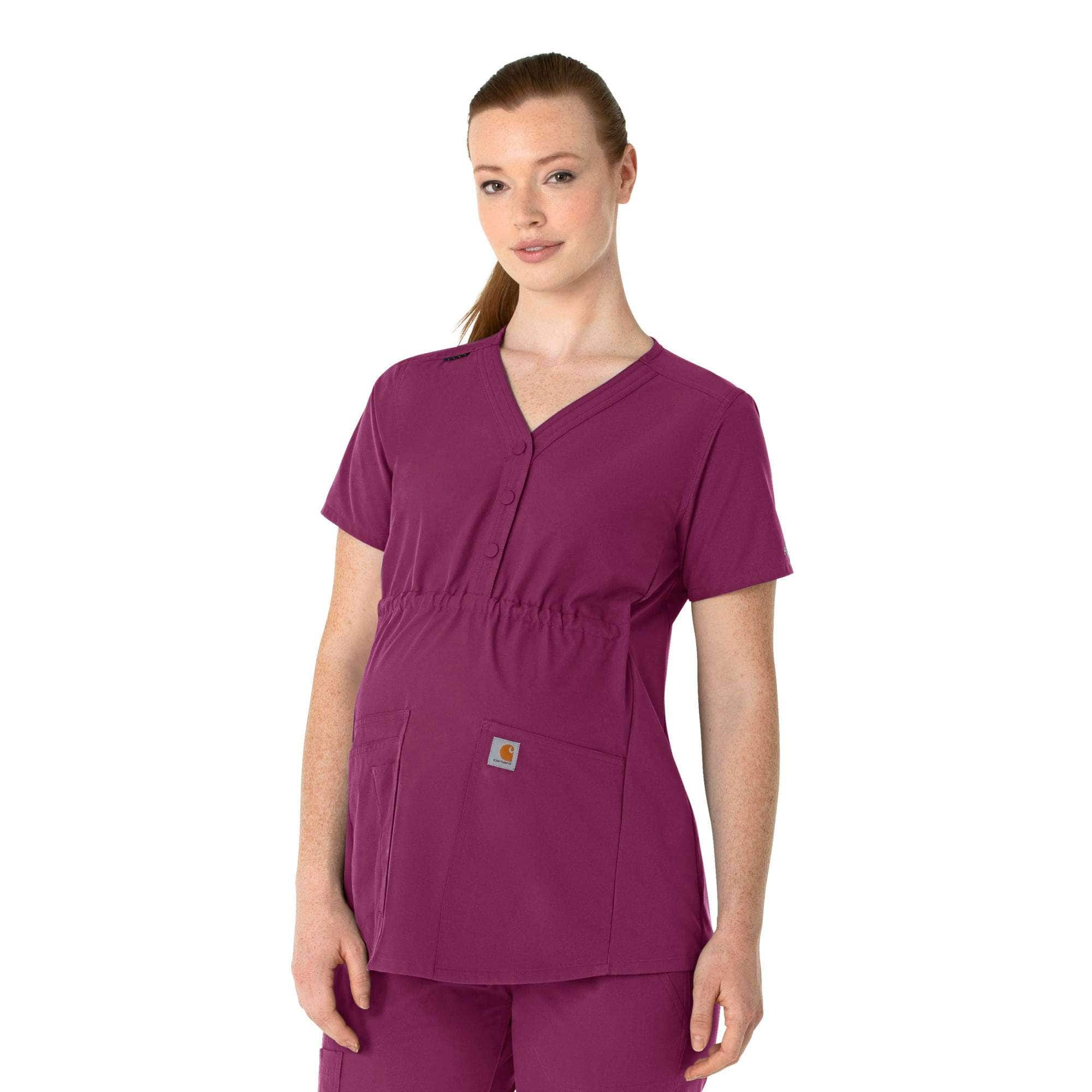 Women's force essentials henley maternity scrub top
