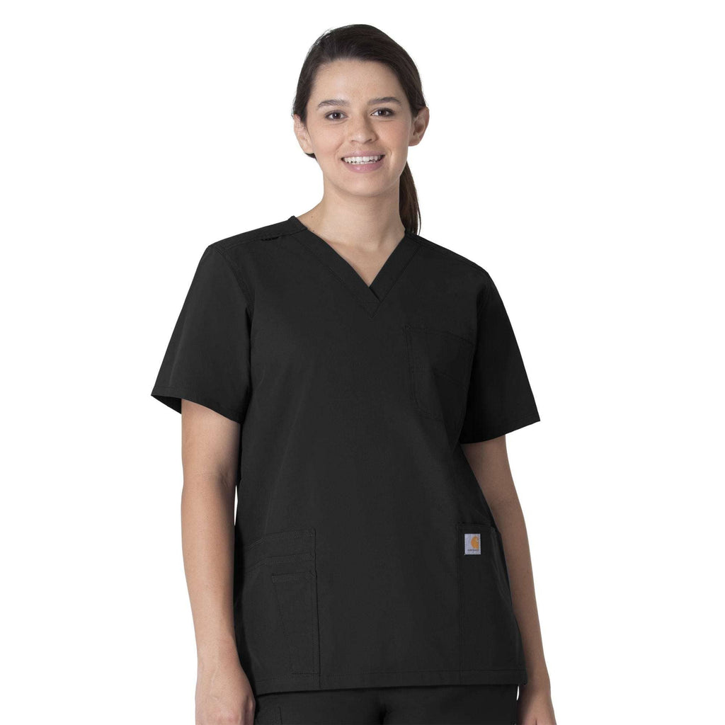 Unisex force essentials v-neck 6-pocket scrub top