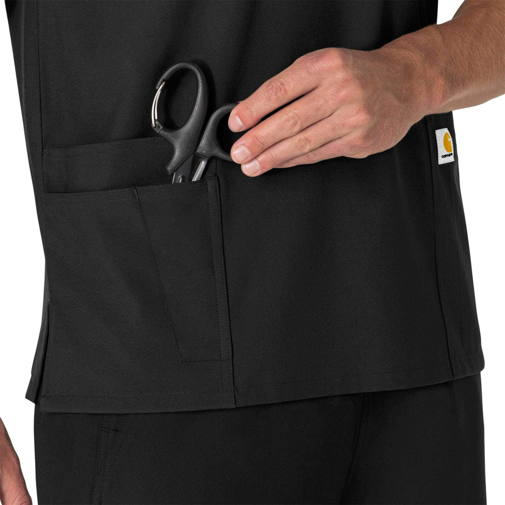 Unisex force essentials v-neck 6-pocket scrub top
