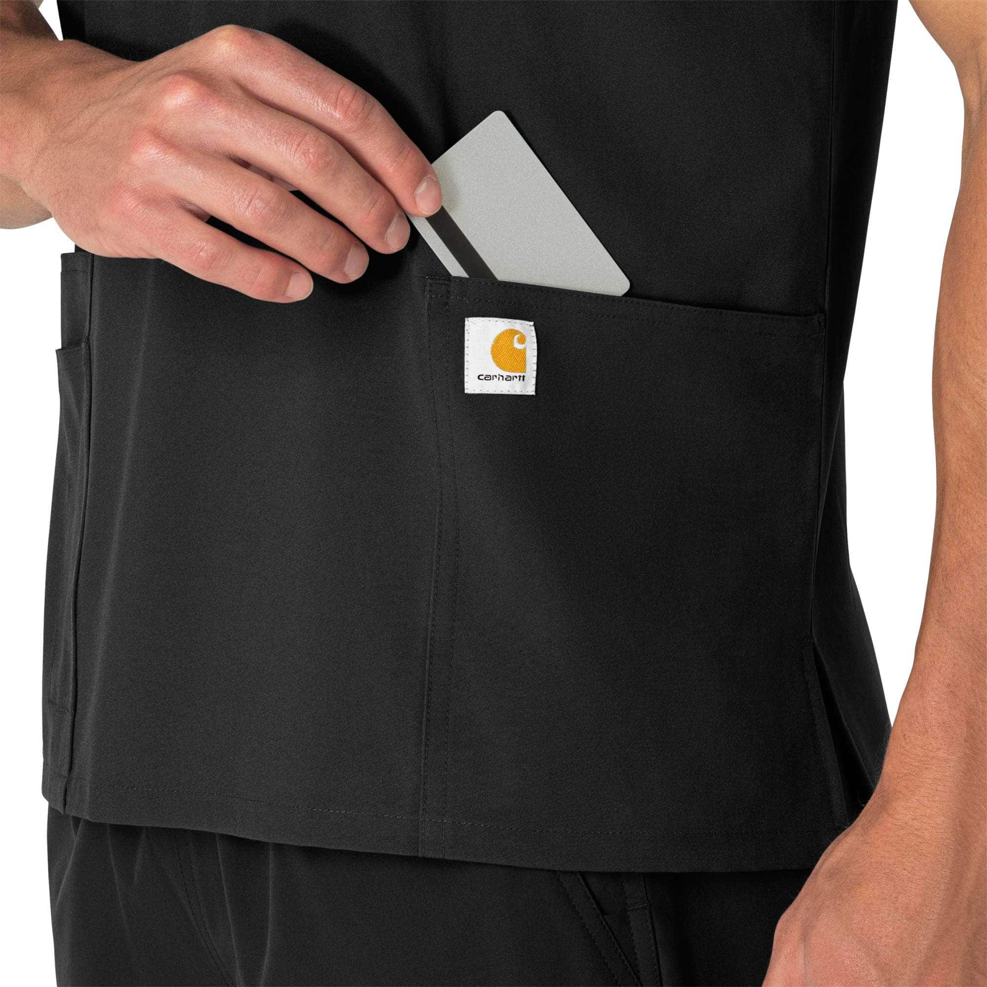 Unisex force essentials v-neck 6-pocket scrub top