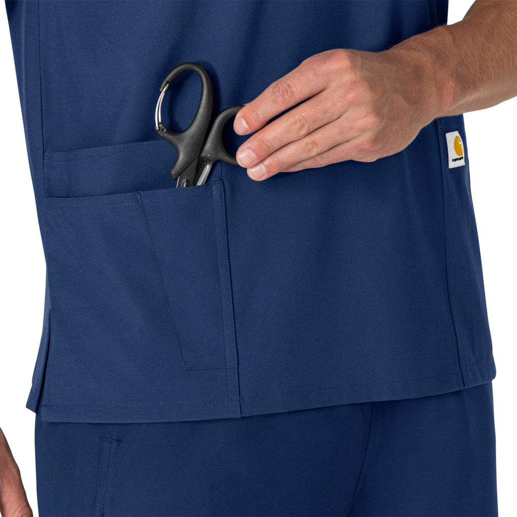 Unisex force essentials v-neck 6-pocket scrub top