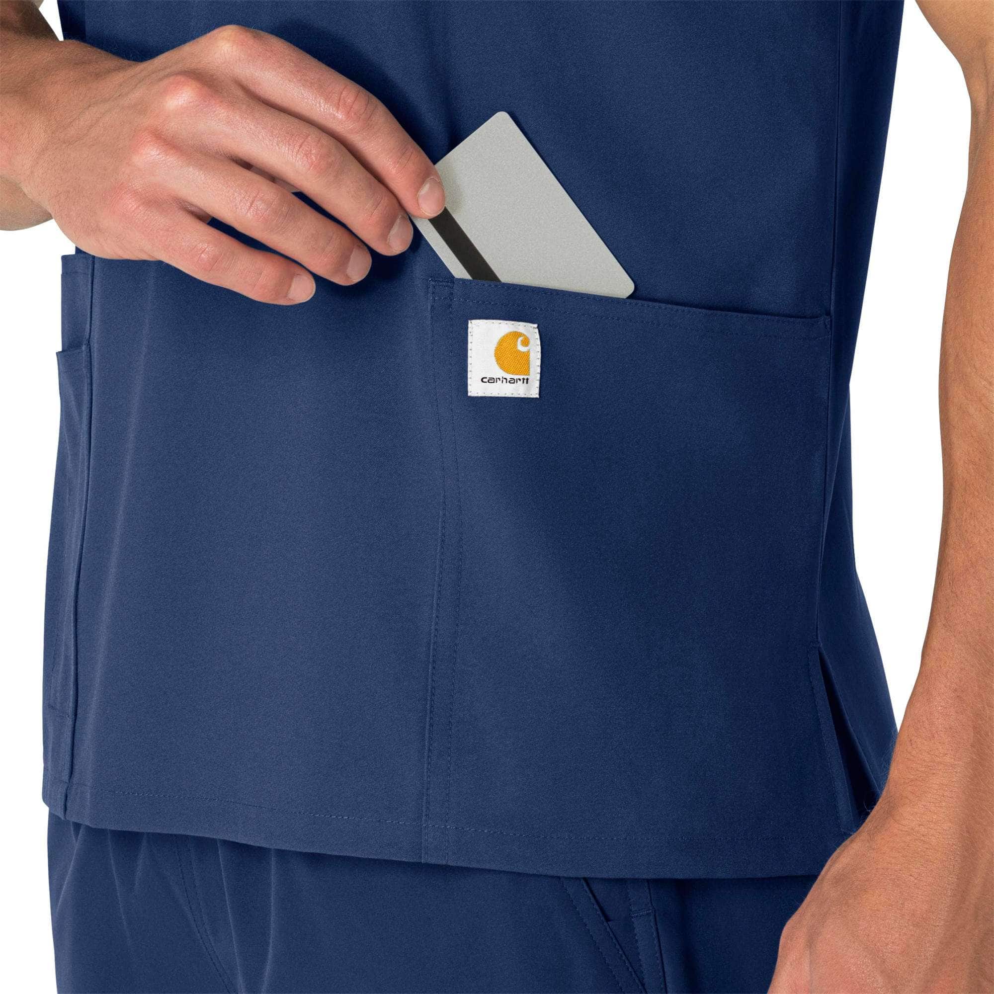 Unisex force essentials v-neck 6-pocket scrub top