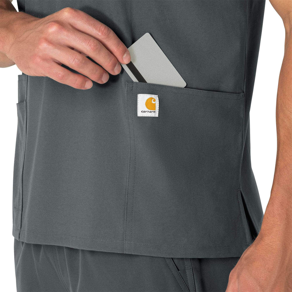 Unisex force essentials v-neck 6-pocket scrub top