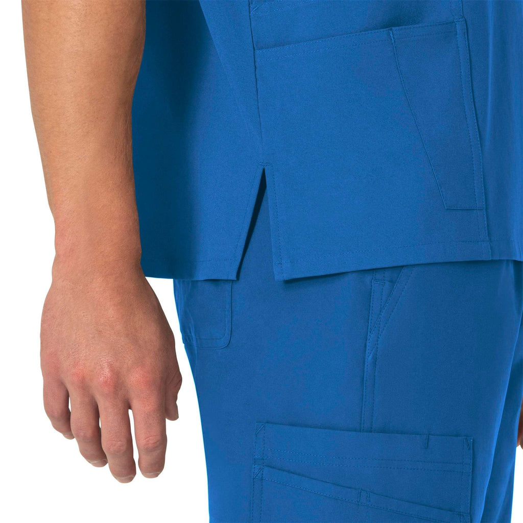 Unisex force essentials v-neck 6-pocket scrub top