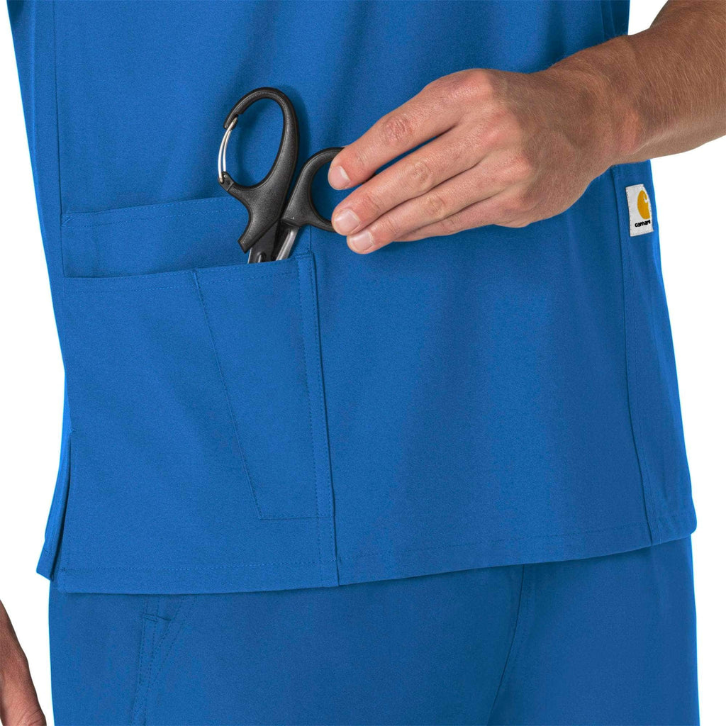 Unisex force essentials v-neck 6-pocket scrub top