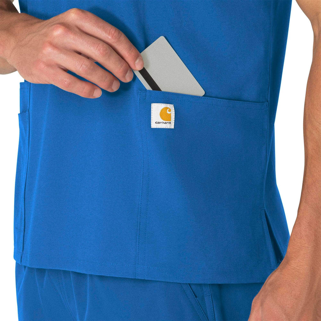 Unisex force essentials v-neck 6-pocket scrub top