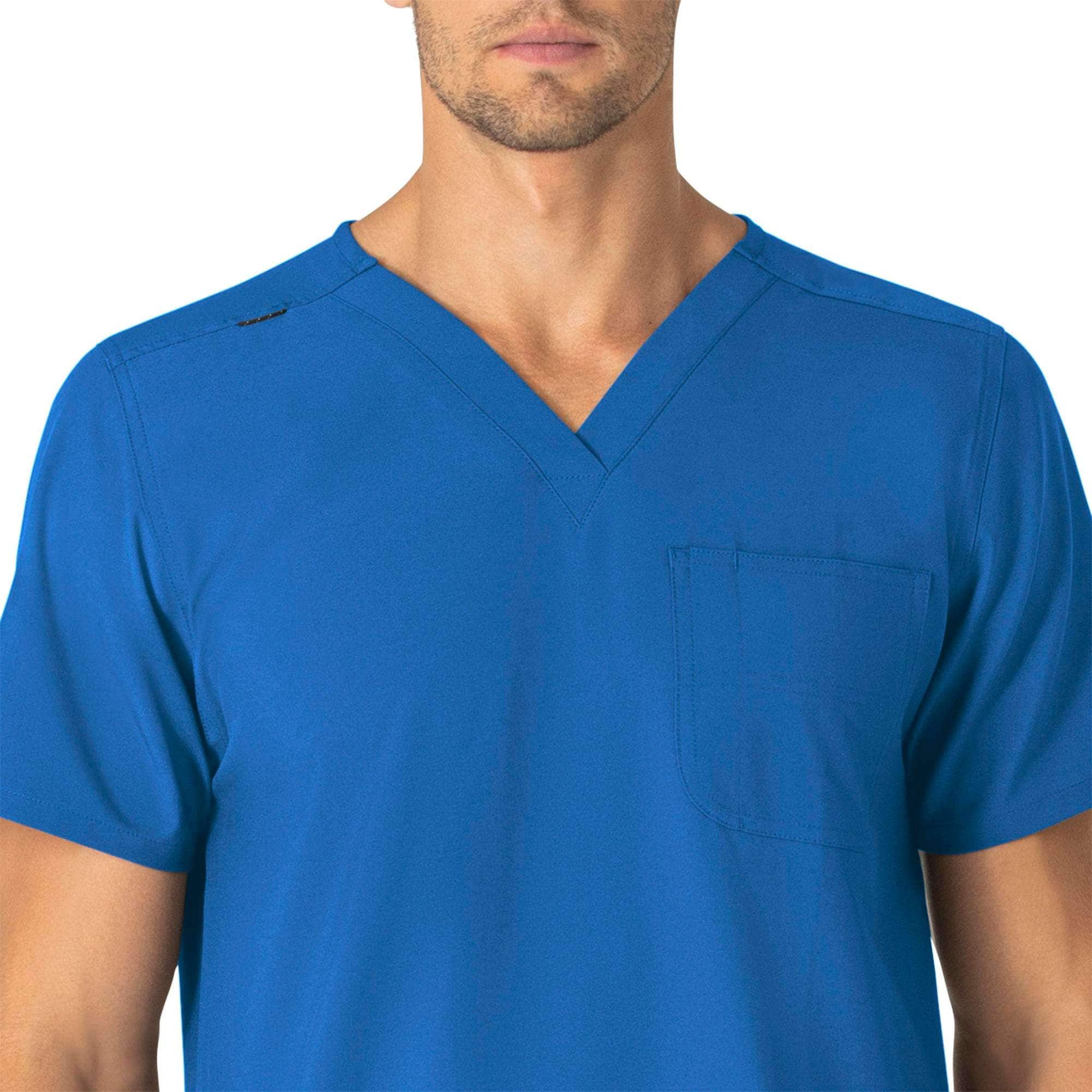 Unisex force essentials v-neck 6-pocket scrub top