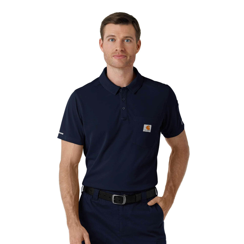 Rugged flex® rscu lightweight short sleeve polo scrub top