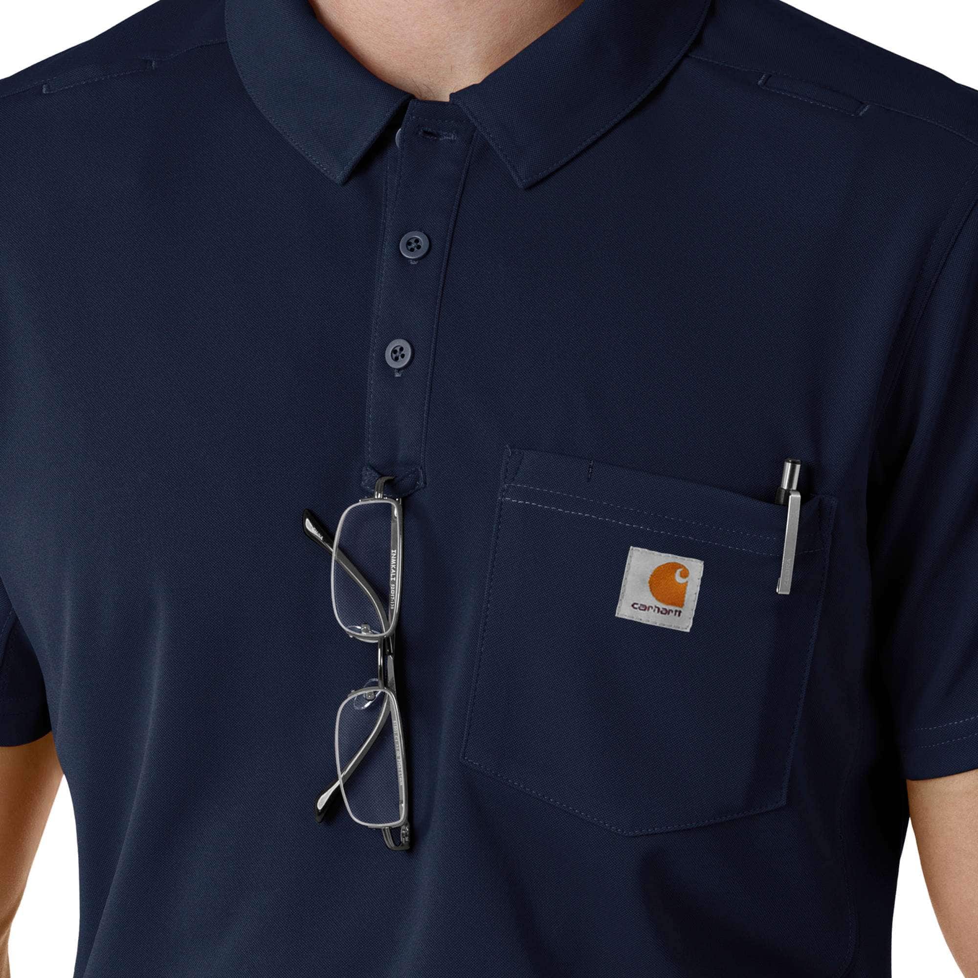Rugged flex® rscu lightweight short sleeve polo scrub top