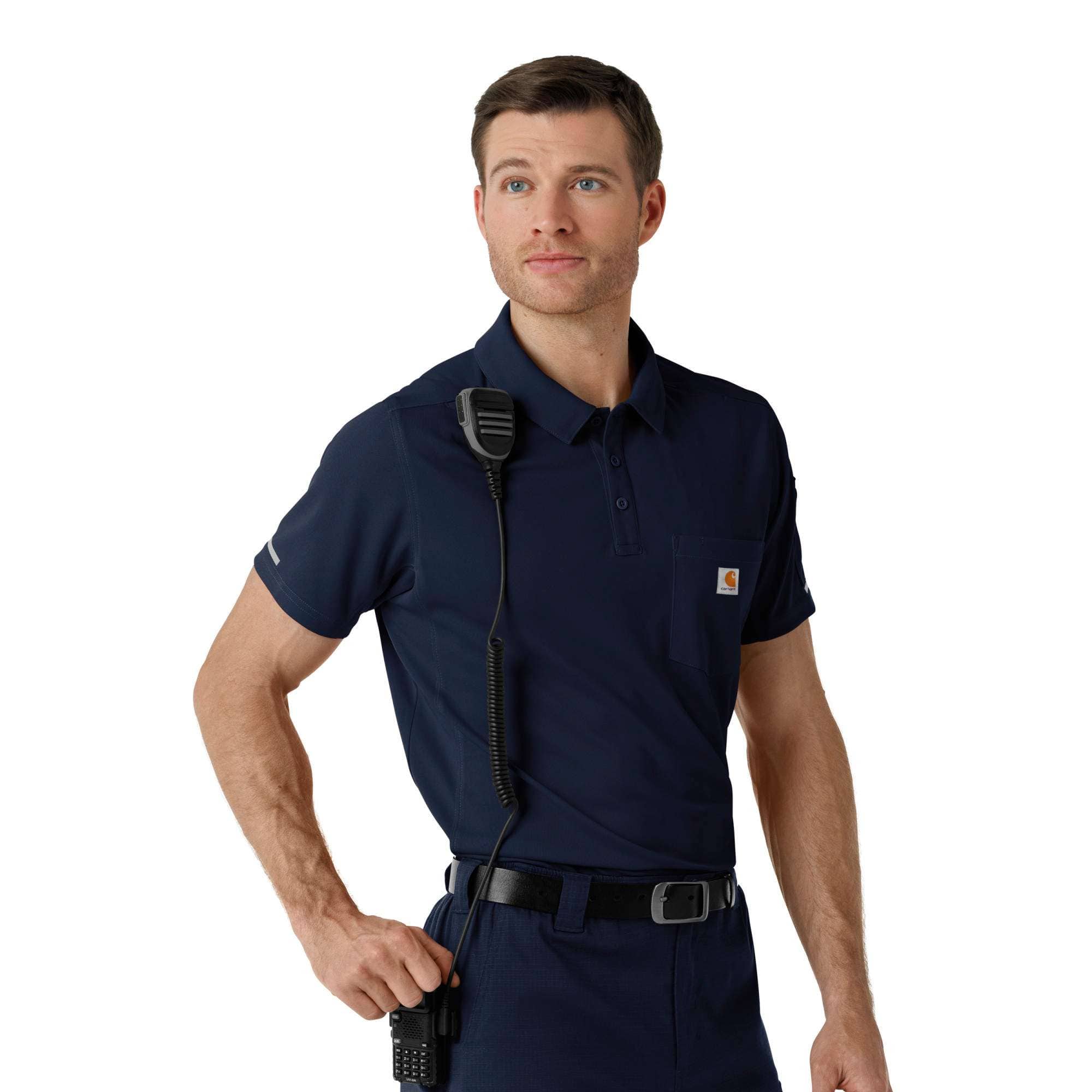 Rugged flex® rscu lightweight short sleeve polo scrub top