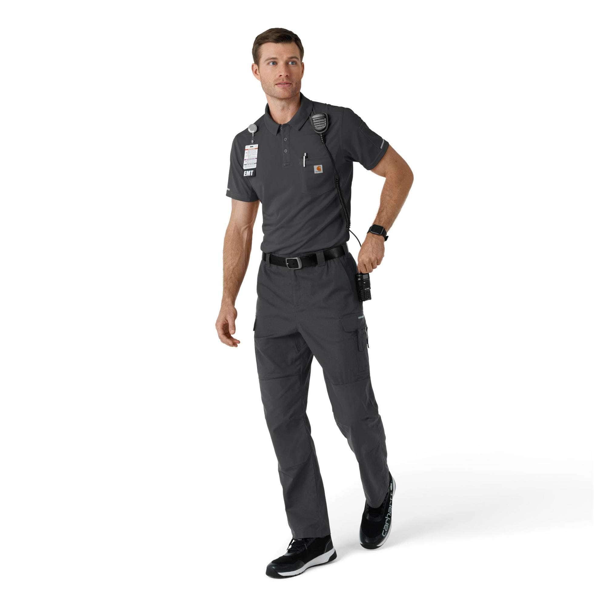 Rugged flex® rscu lightweight short sleeve polo scrub top