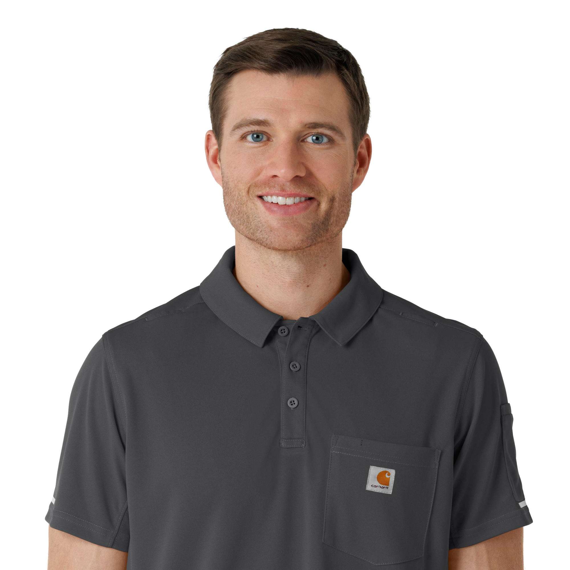 Rugged flex® rscu lightweight short sleeve polo scrub top