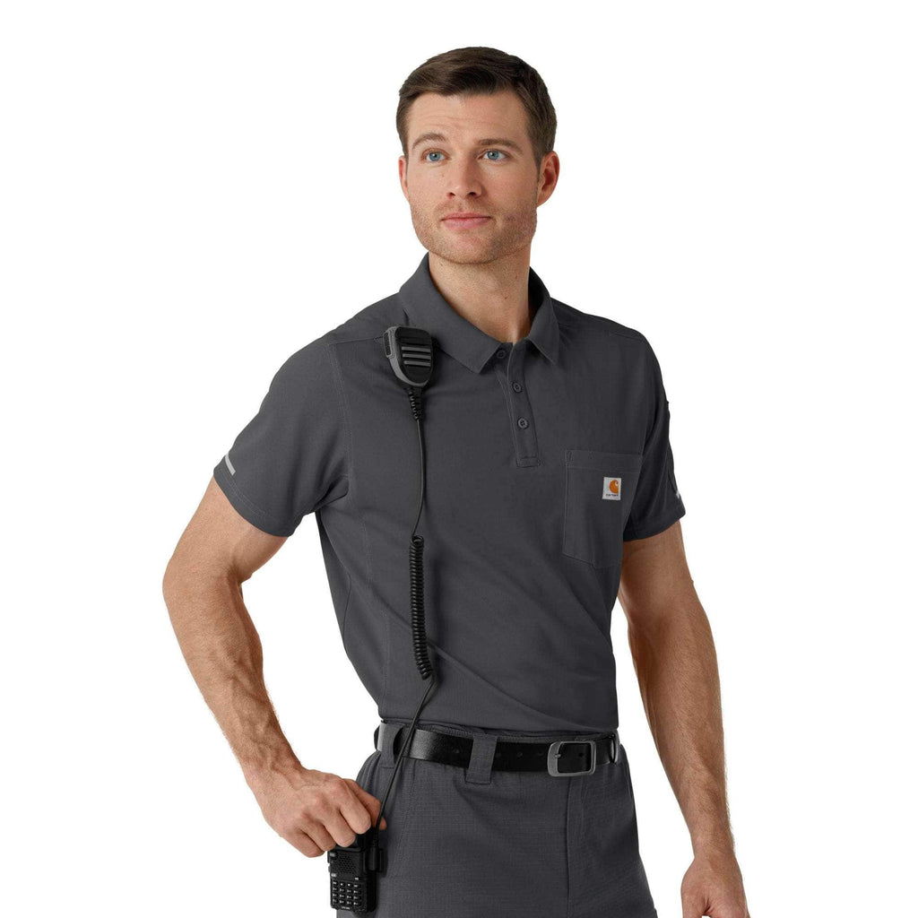 Rugged flex® rscu lightweight short sleeve polo scrub top