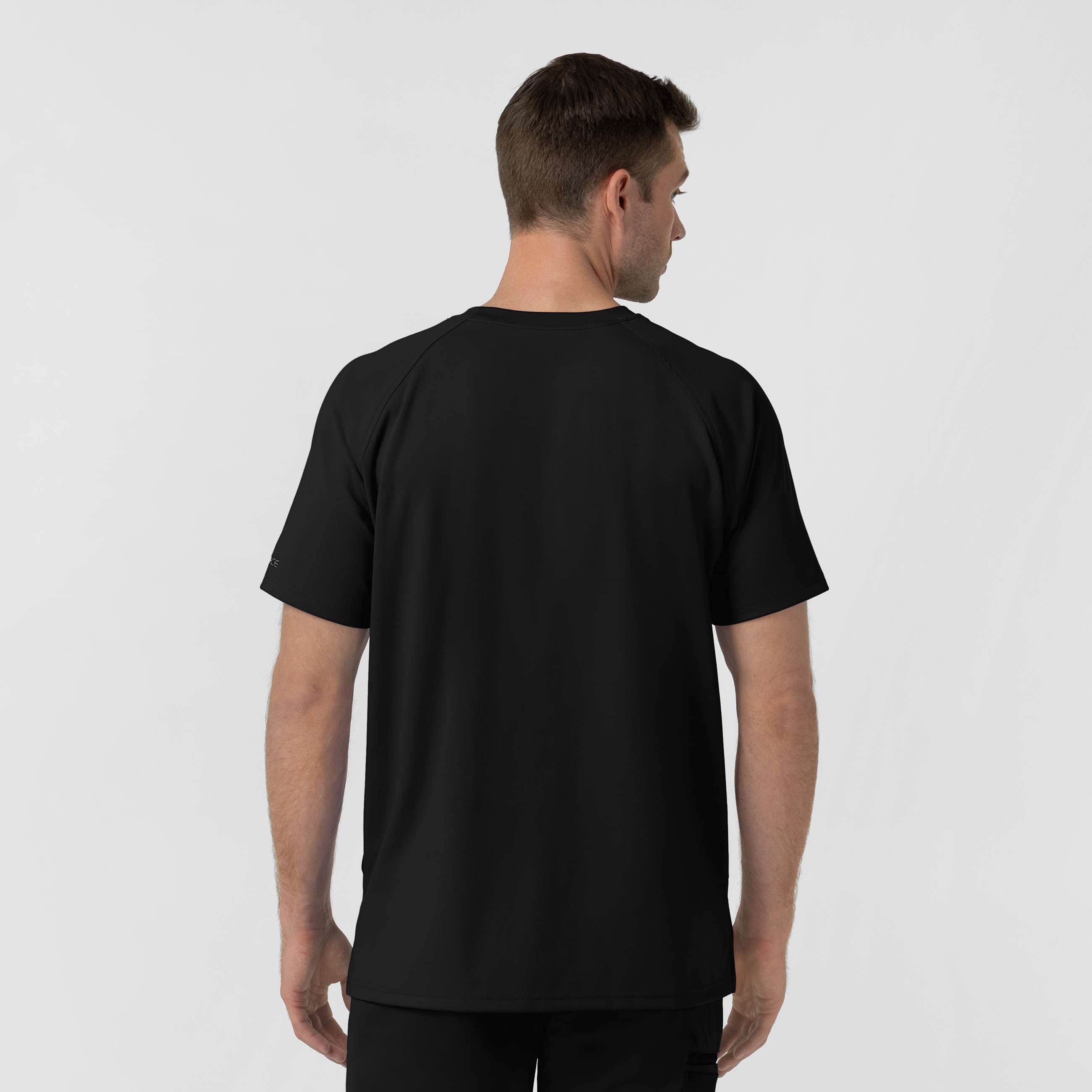 Force cross-flex knit crew neck scrub top