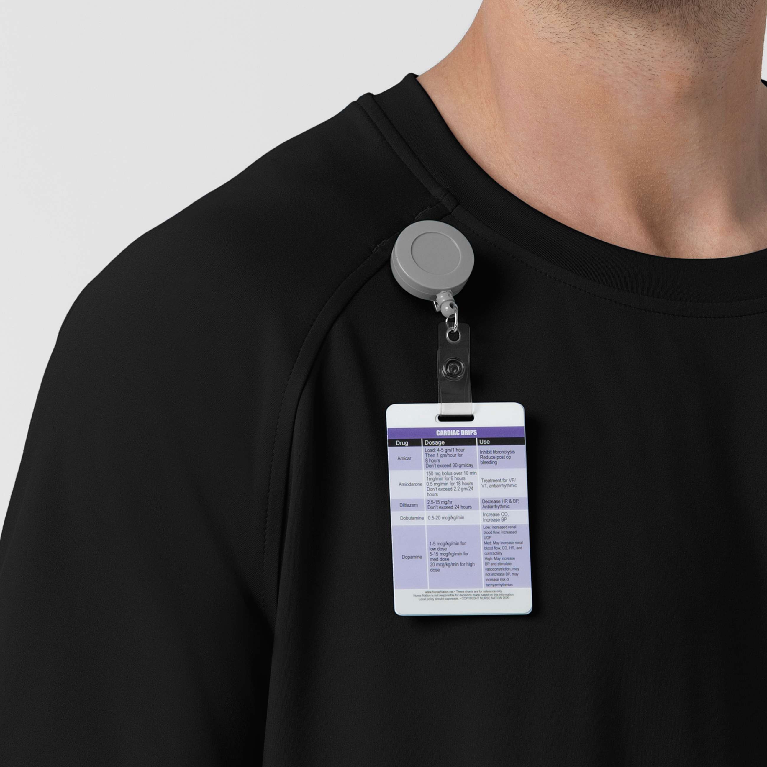 Force cross-flex knit crew neck scrub top