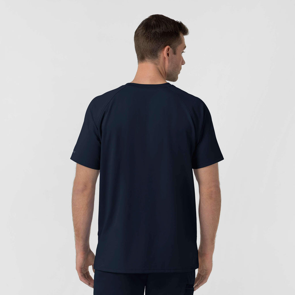Force cross-flex knit crew neck scrub top