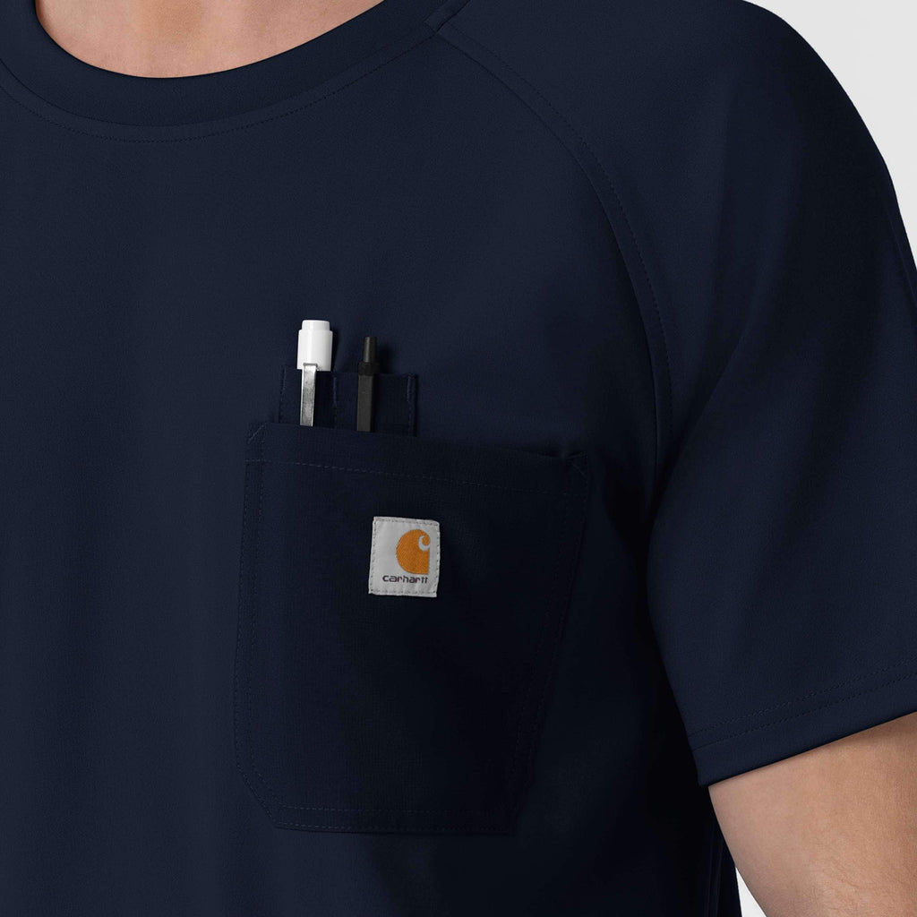 Force cross-flex knit crew neck scrub top