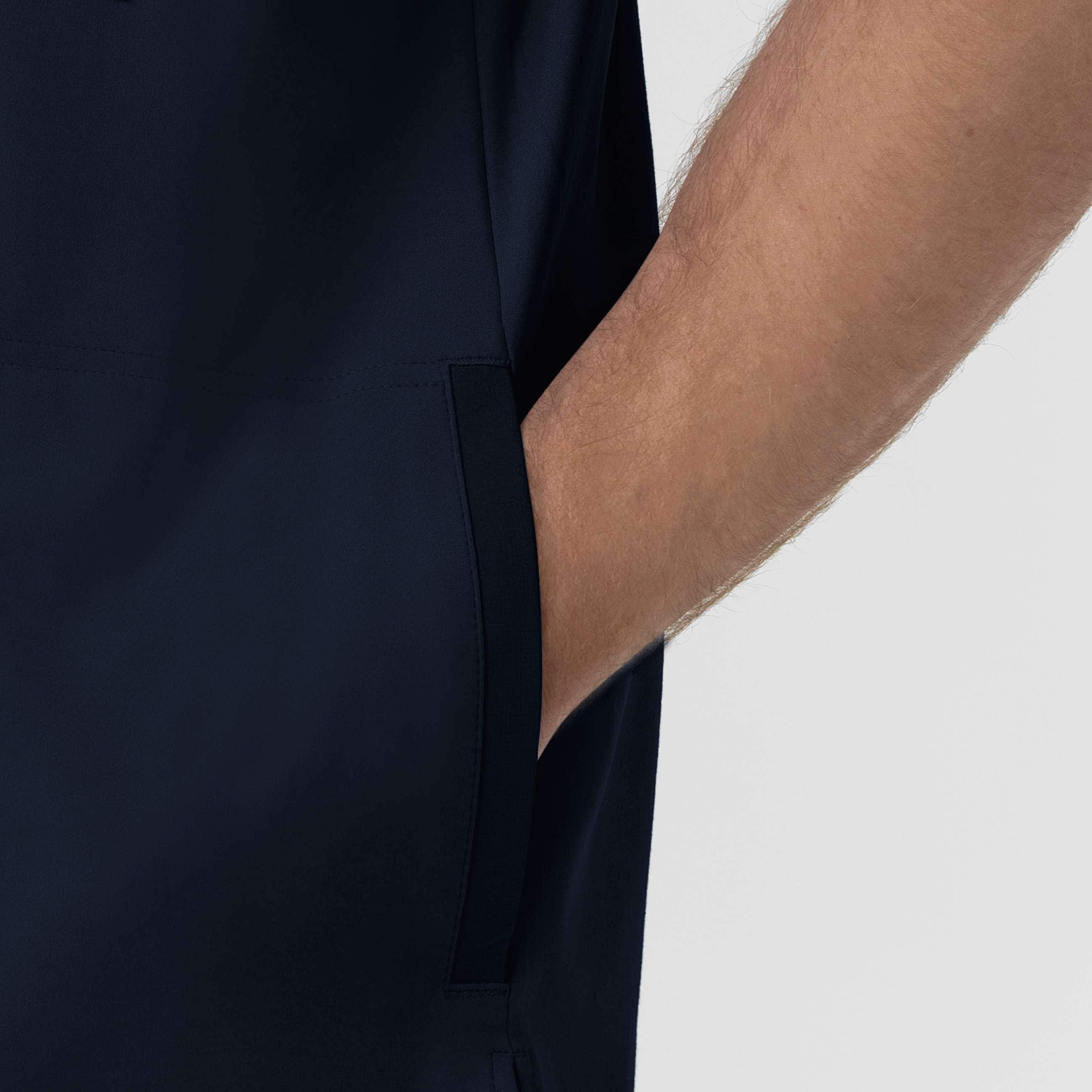 Force cross-flex knit crew neck scrub top