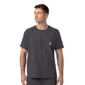 Force cross-flex knit crew neck scrub top